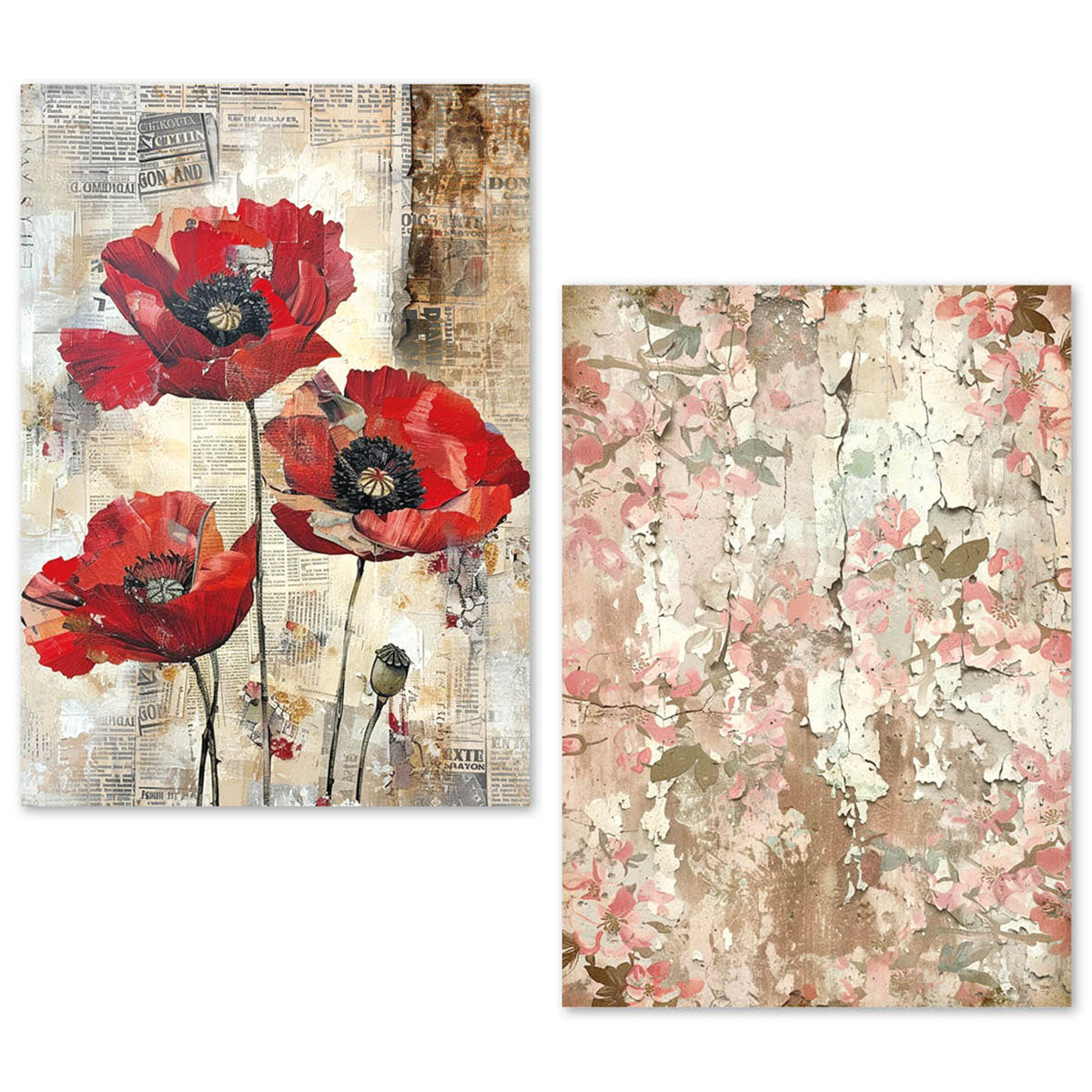 A5 Tissue Paper Set – 24 Sheets - Wild Blossom
