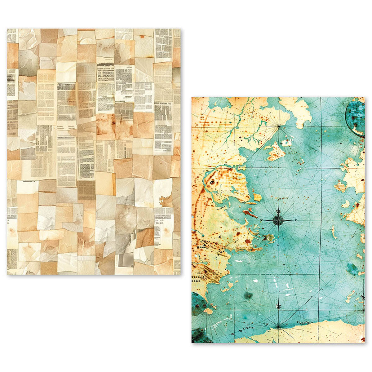 A5 Tissue Paper Set – 24 Sheets - Fragments of Time