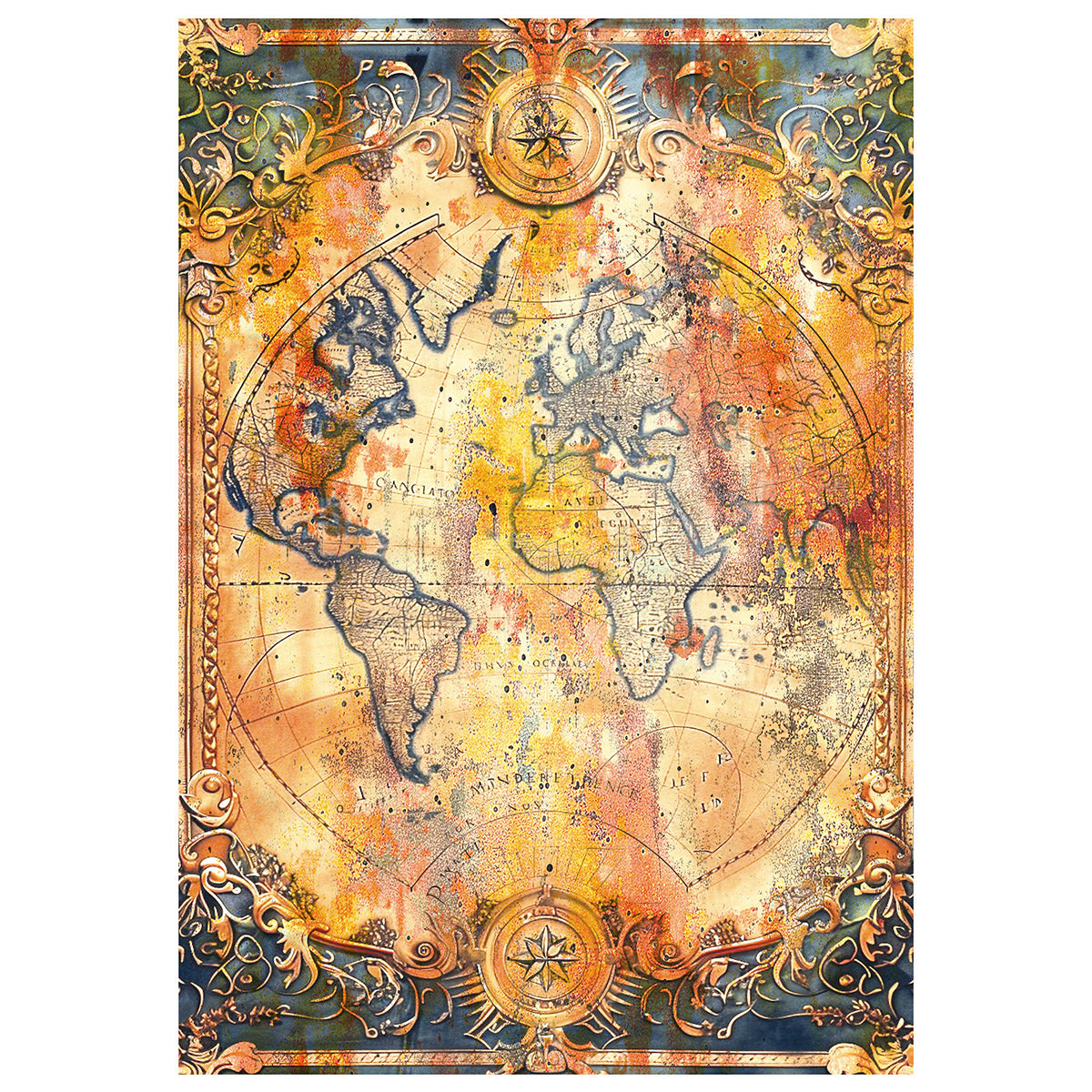 Mixed Media Rice Paper A4 Set 4/Pkg Past Time