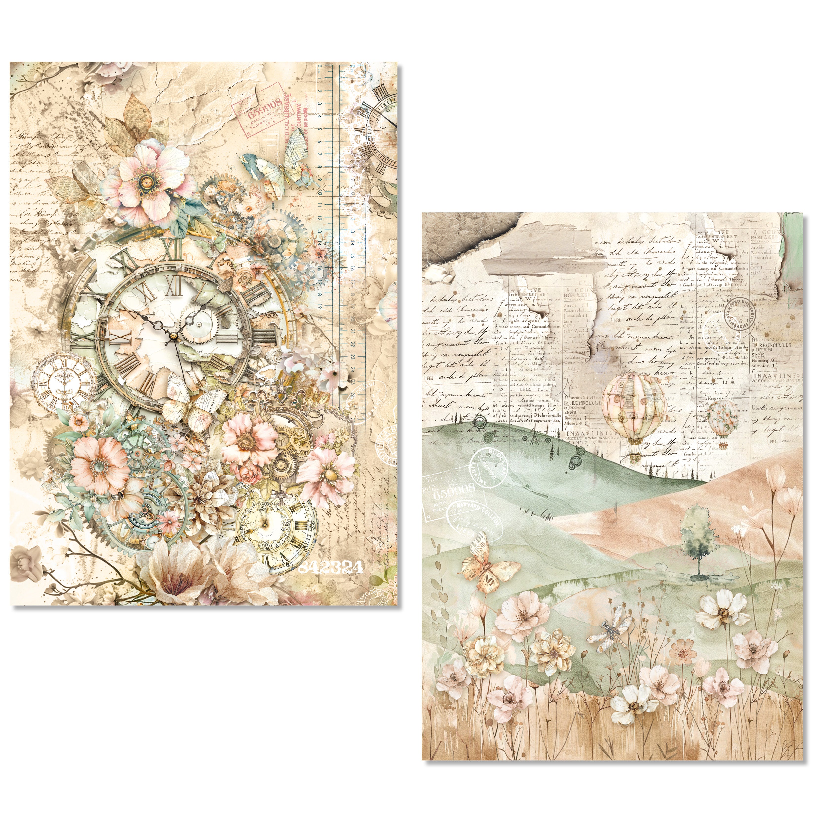 Rice Paper A5 MIXED 8/Pkg Lost in Time
