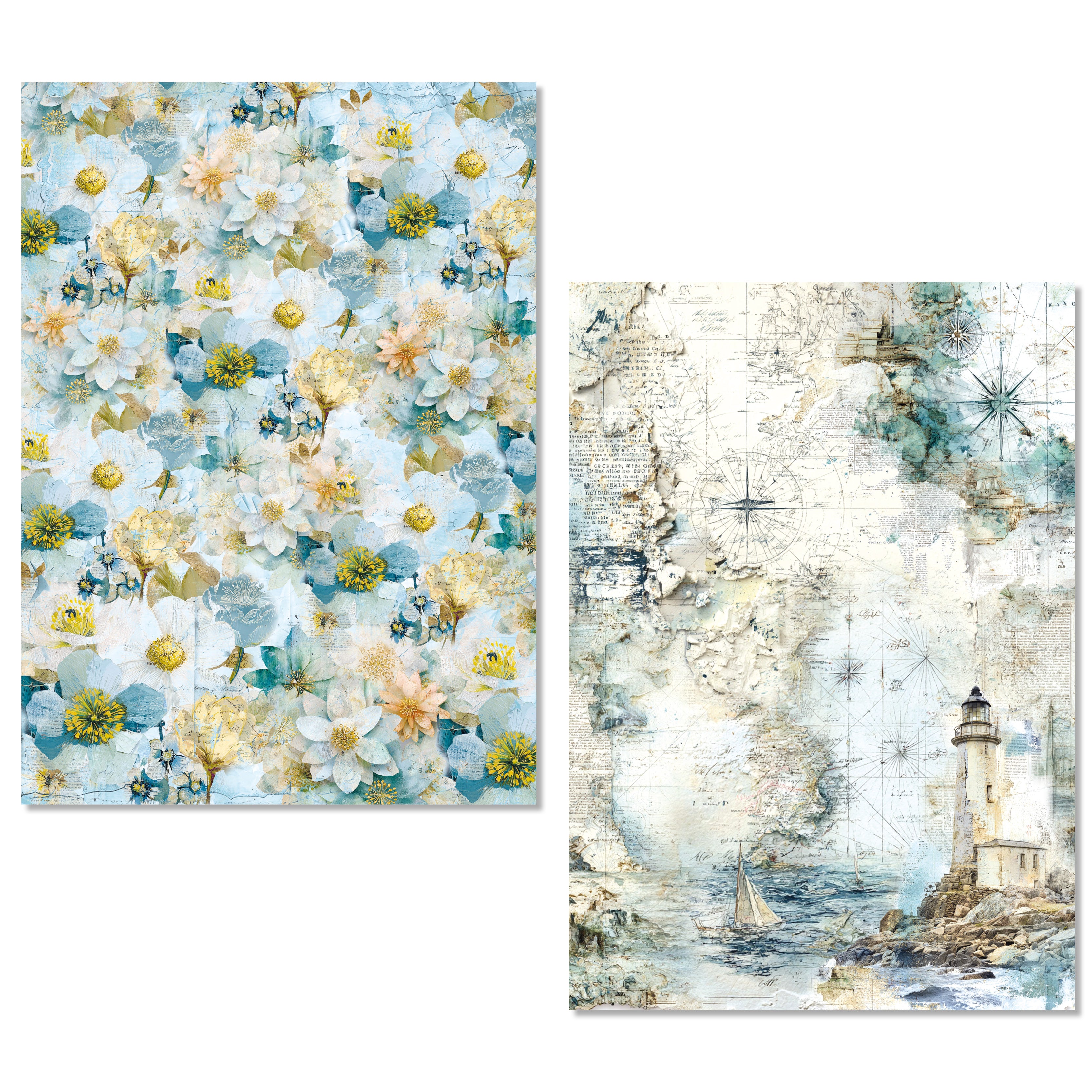 Rice Paper A5 MIXED 8/Pkg Edge of the Ocean