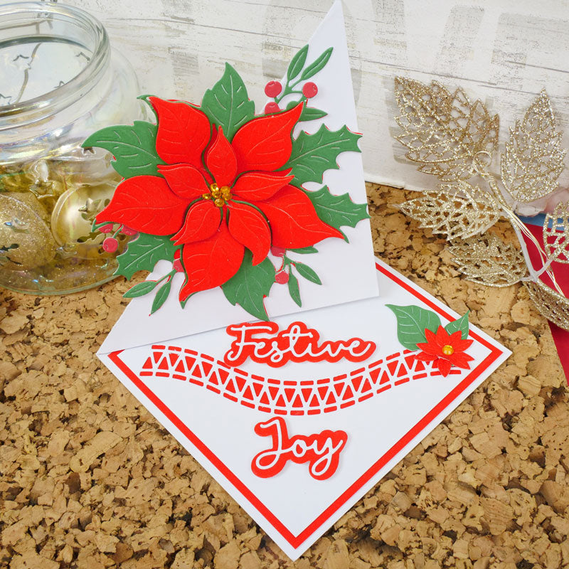 Moonstone Dies - Poinsettia & Foliage