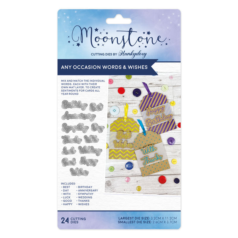 Moonstone Dies - Any Occasions Words & Wishes