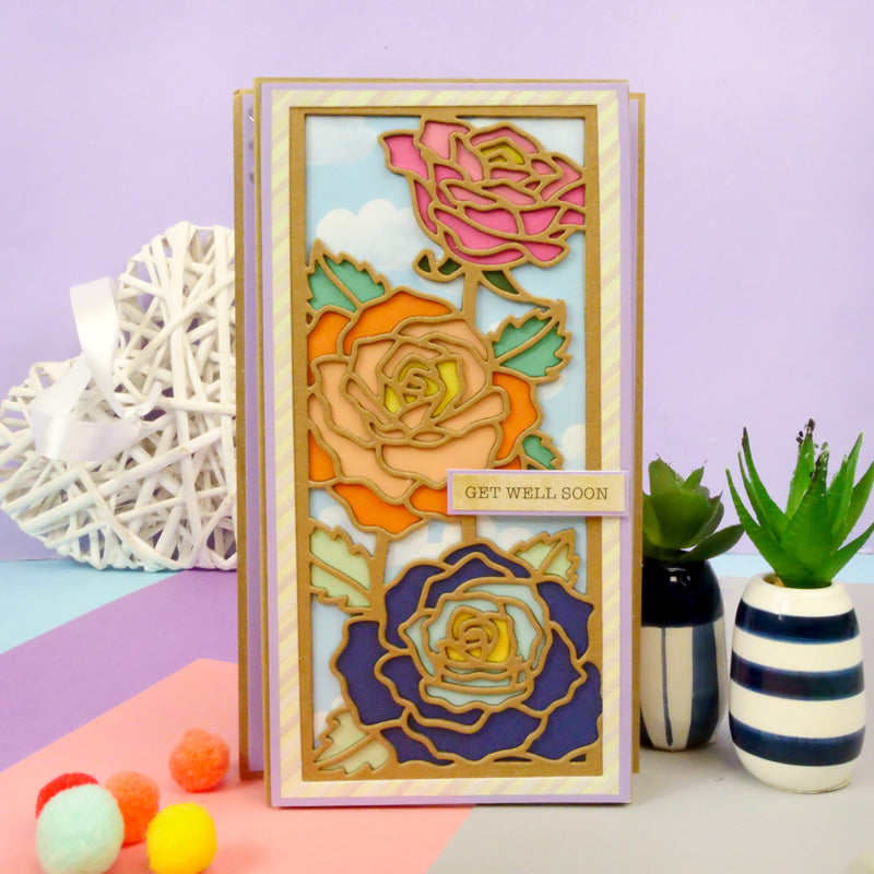 Moonstone Dies - DL Floral Panels - Roses