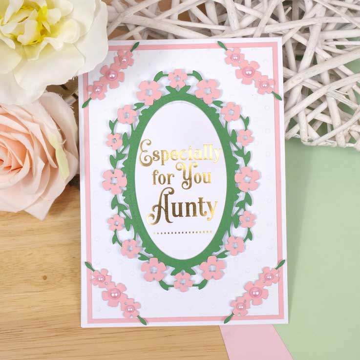 Moonstone Dies - Blossoming Oval Frame & Flourishes