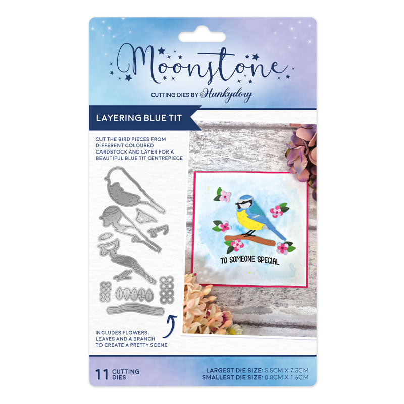 Moonstone Dies - Layering Blue Tit