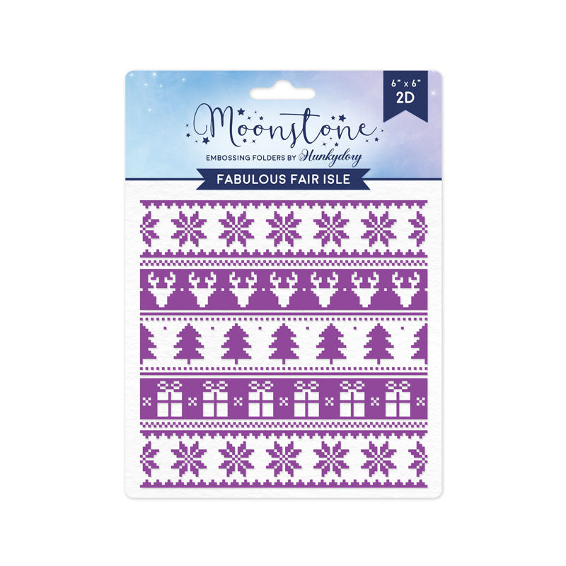 Moonstone Embossing Folders - Fabulous Fair Isle