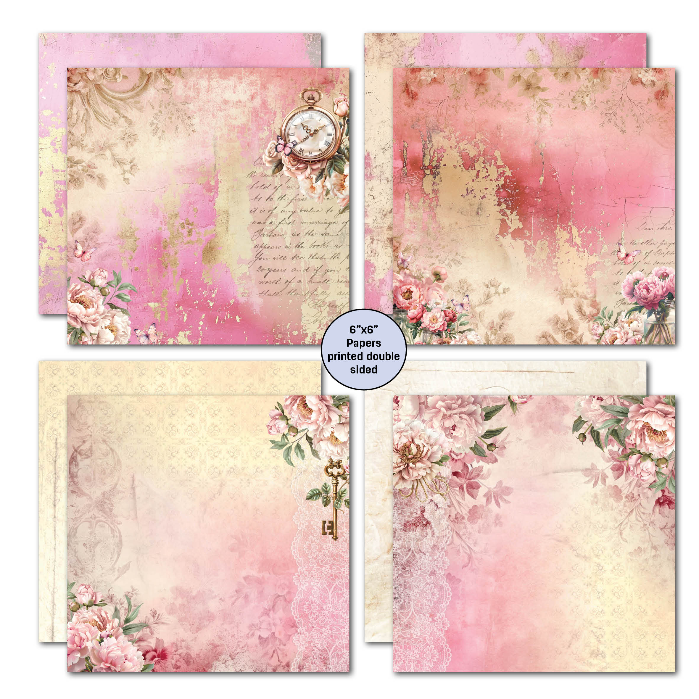 3Quarter Designs Blossoming Peonies 6x6 Paper Pack