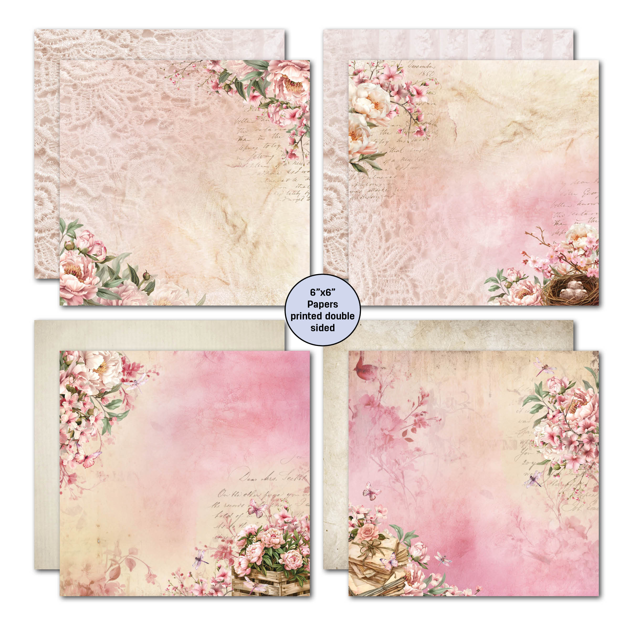 3Quarter Designs Blossoming Peonies 6x6 Paper Pack