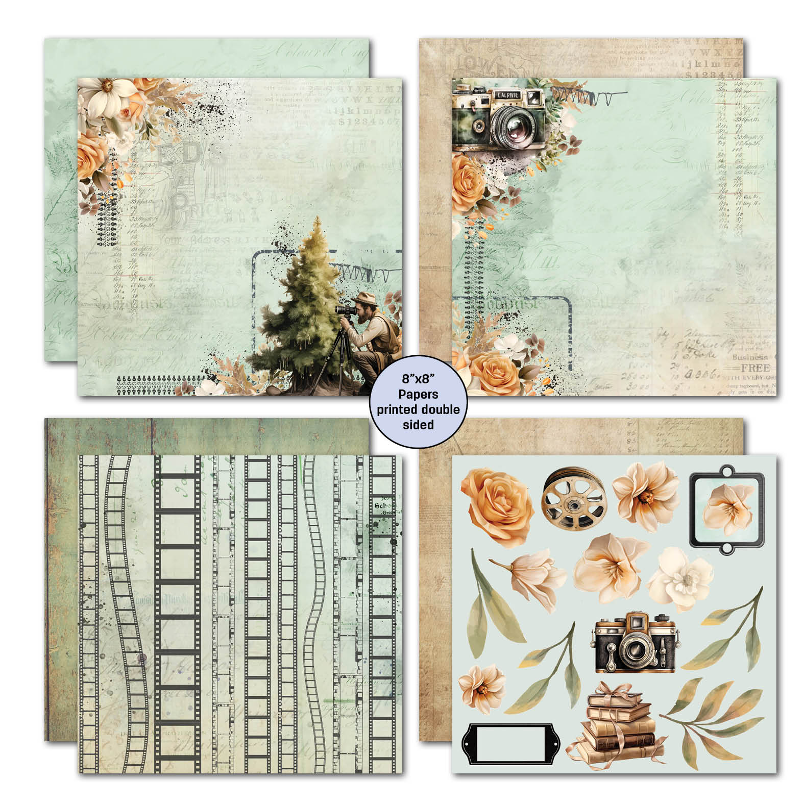 3Quarter Designs Captured Moments 8x8 Paper Pack