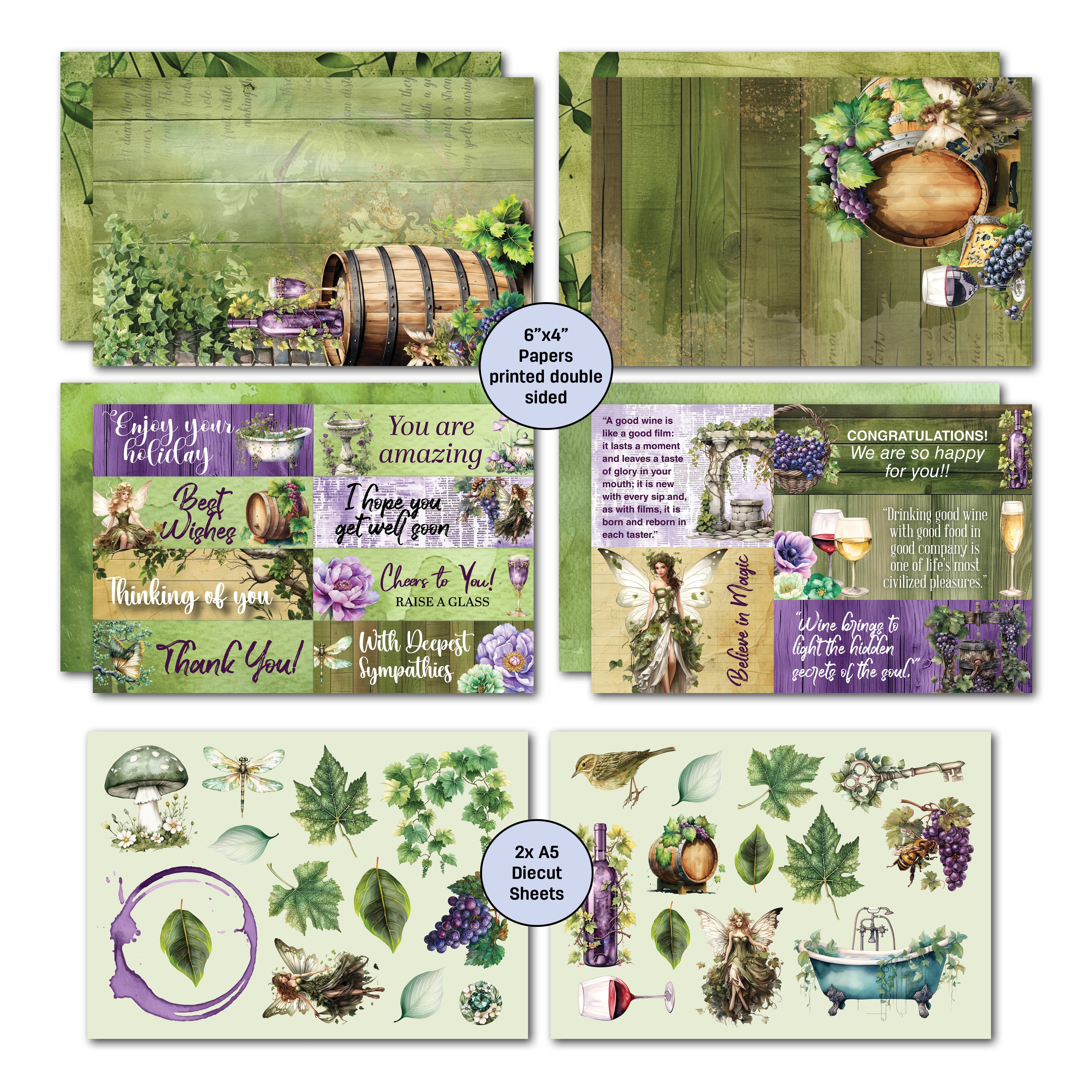 3Quarter Designs Magical Vines  6x4 Card Pack
