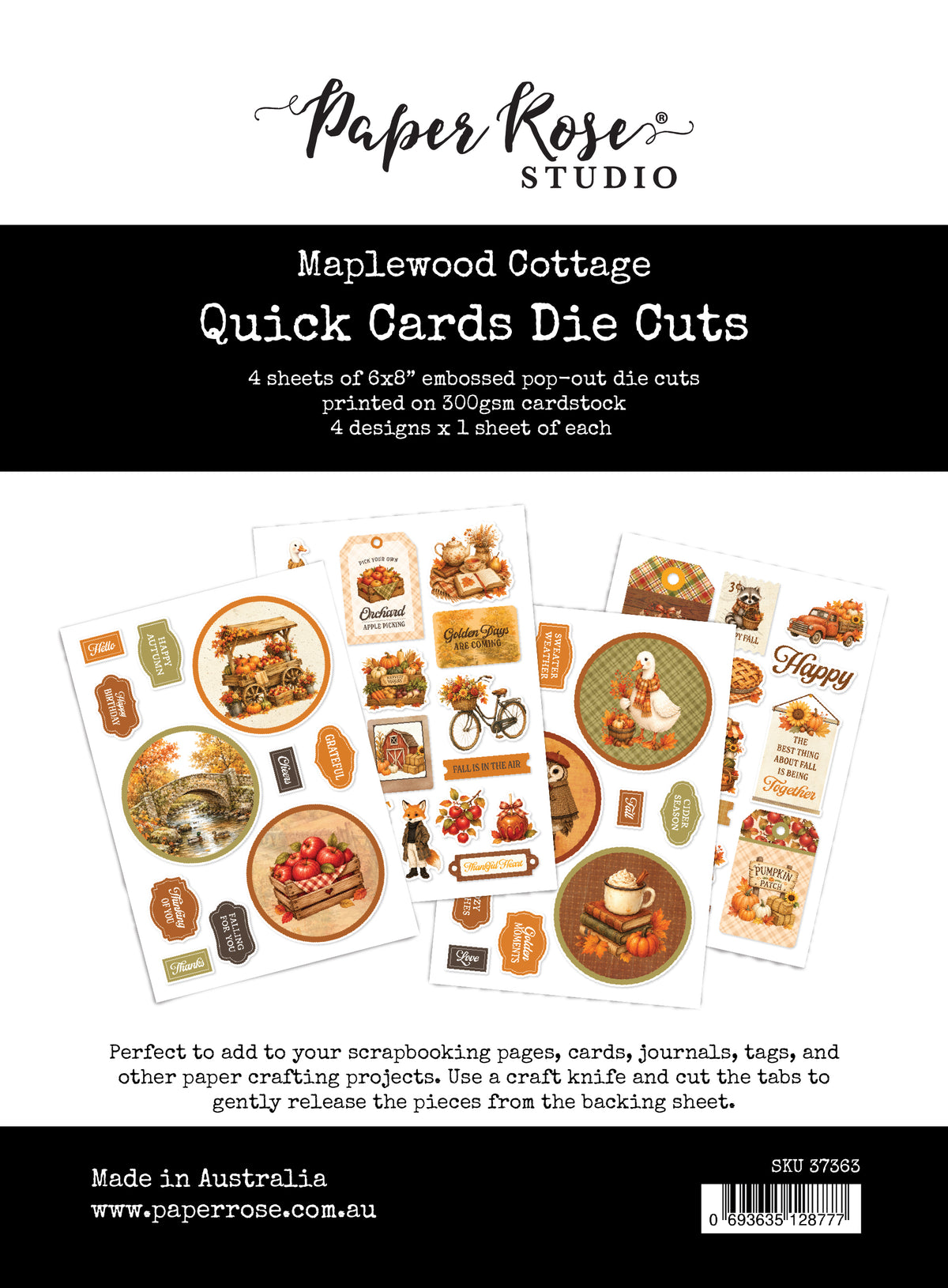 Maplewood Cottage 6x8" Quick Cards Die Cuts 37363
