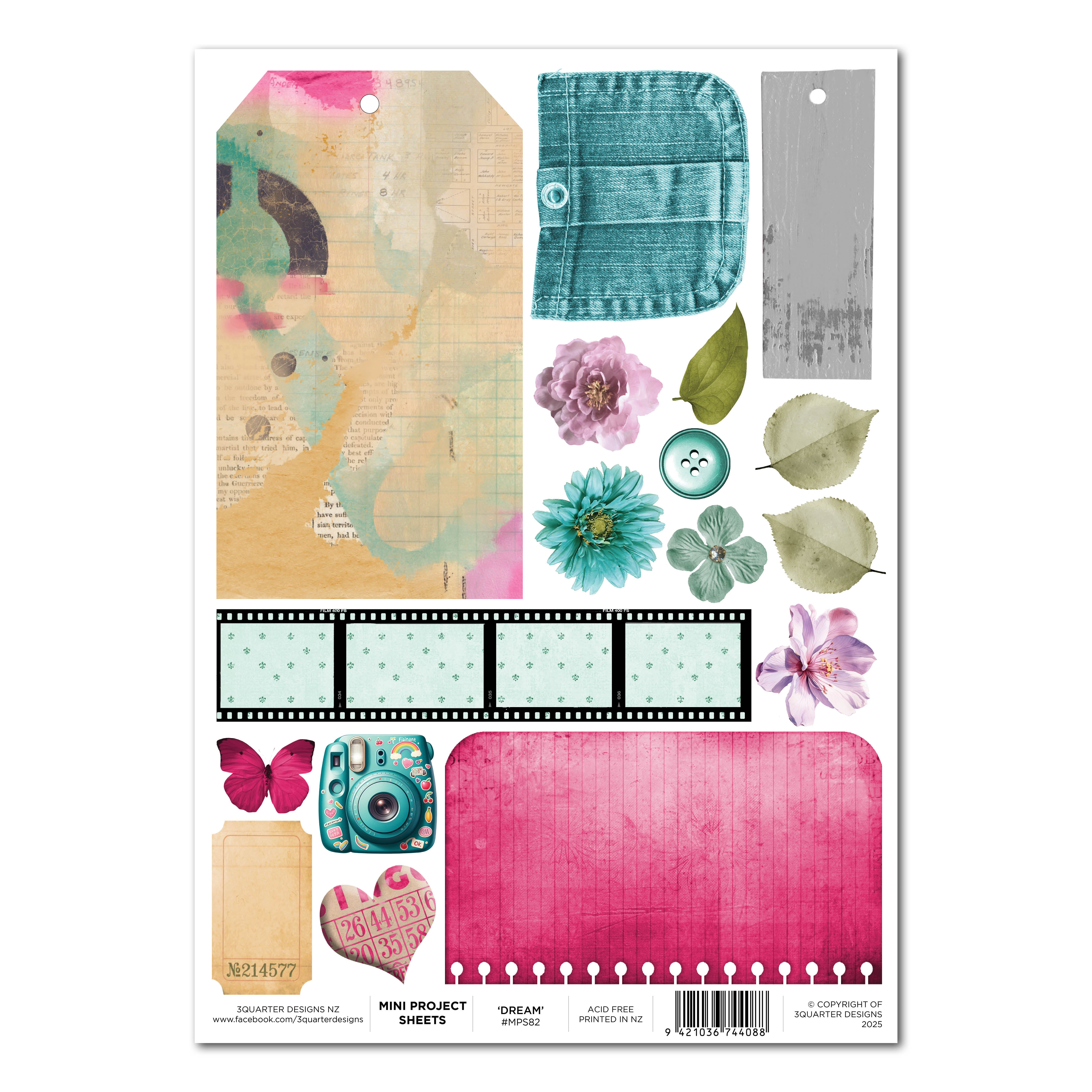 3Quarter Designs Teenage Dream - Mini Project Sheet