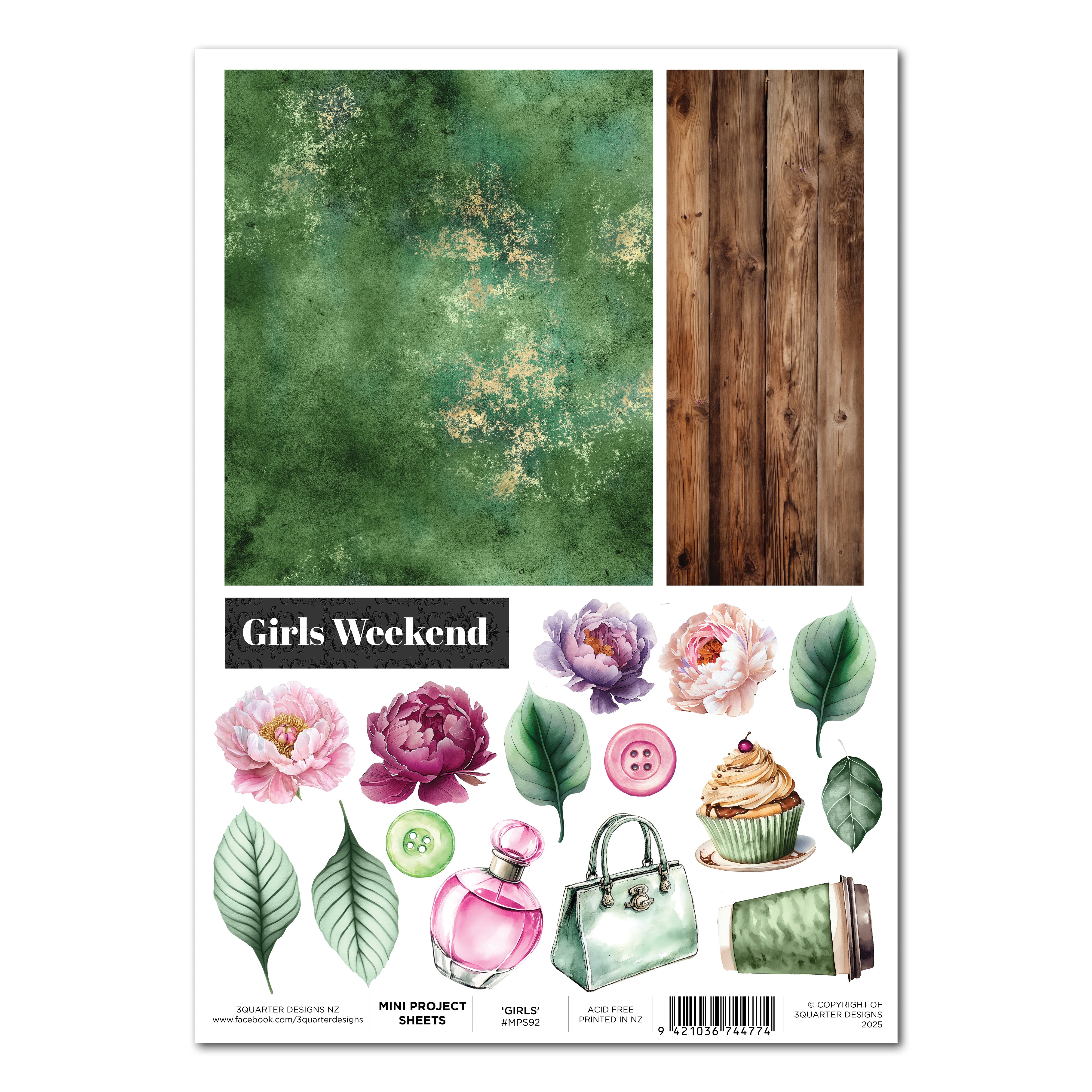 3Quarter Designs Girls Weekend - Mini Project Sheet