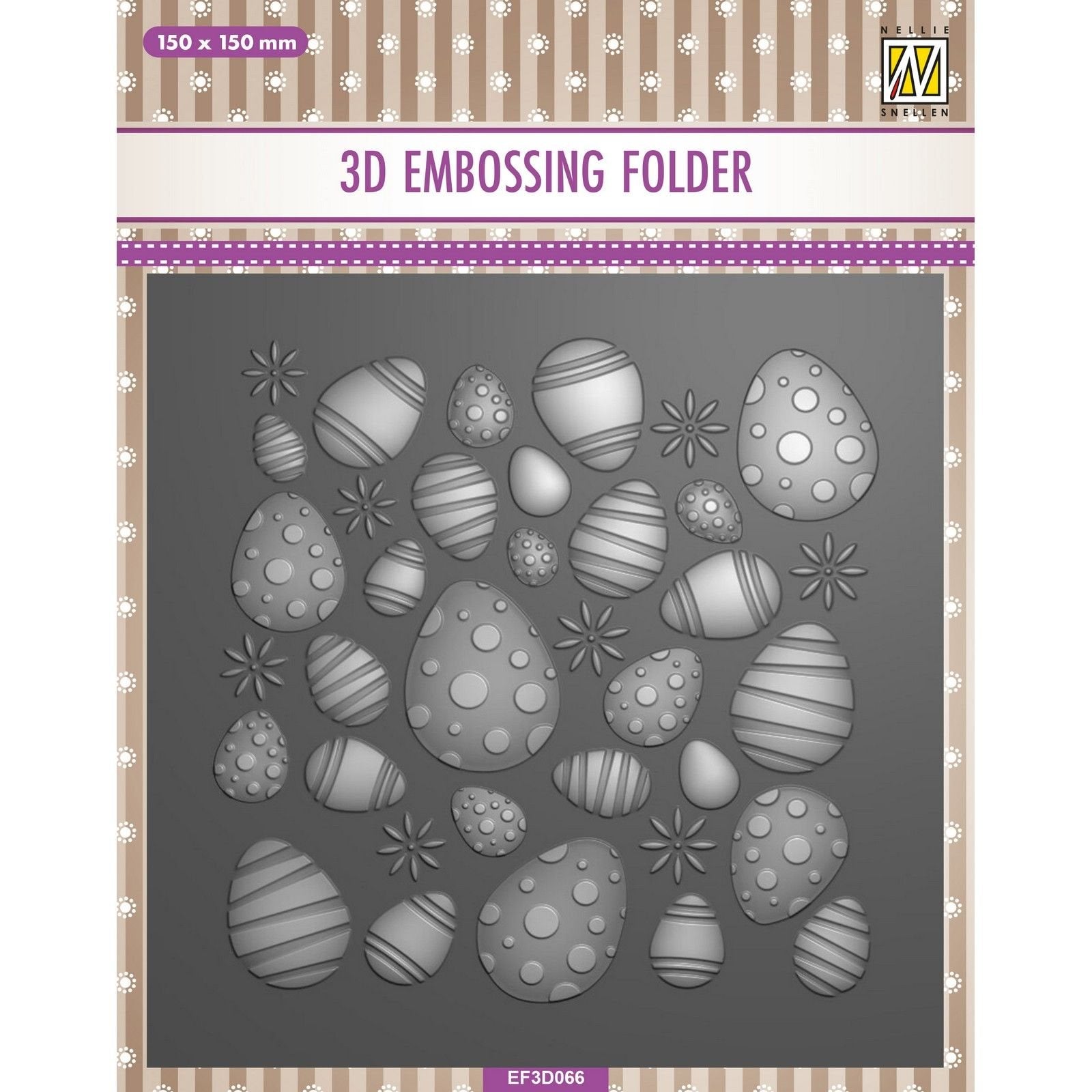 Nellie Snellen • 3D Embossing Folder Easter Eggs Background