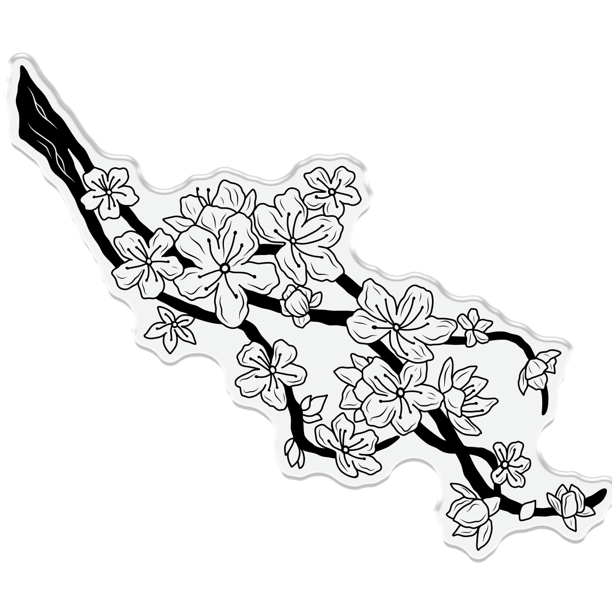 Natures Garden Lunar Blooms Stamp & Die - Cherry Blossom