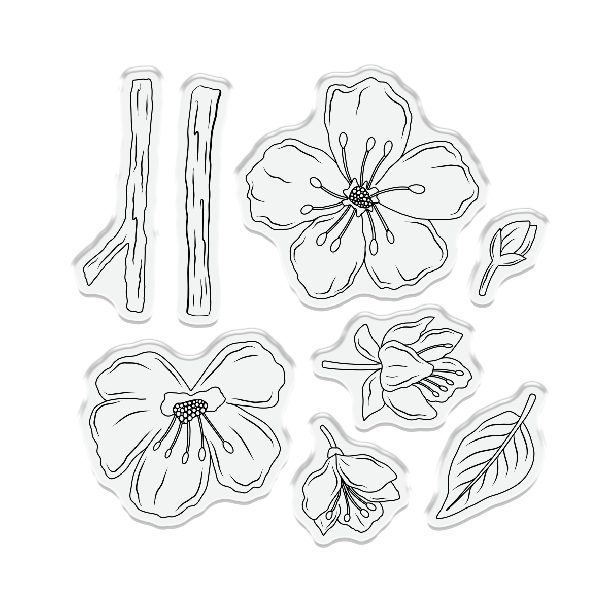 Natures Garden Lunar Blooms Stamp & Die - Floral Harmony