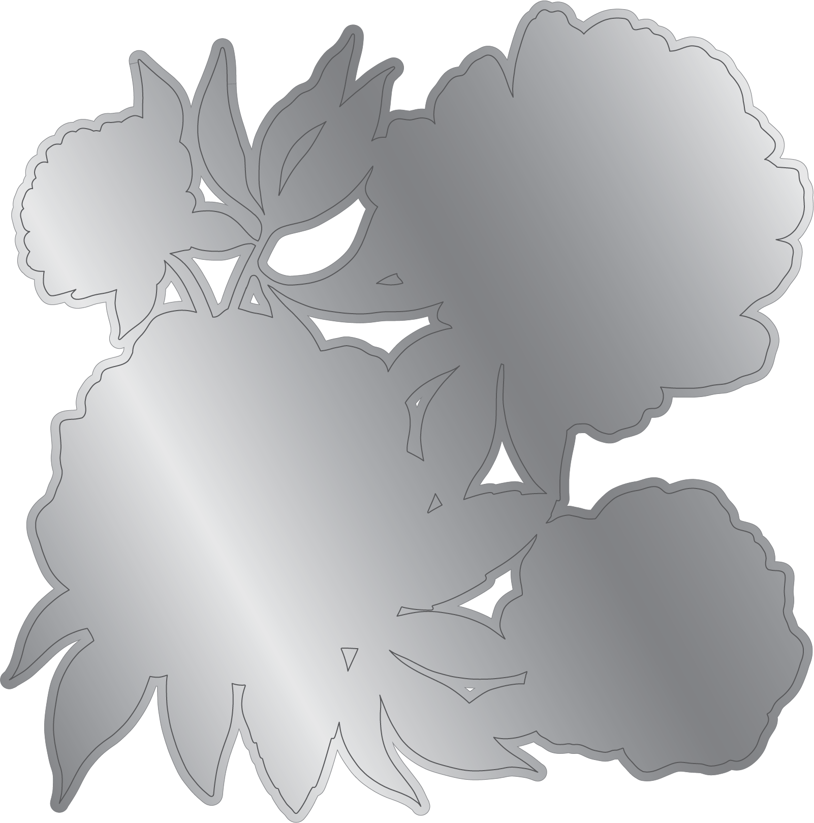 Nature's Garden - Midnight Floral 5.5"x5.5" 3D Embossing Folder & Metal Die - Rose Blooms