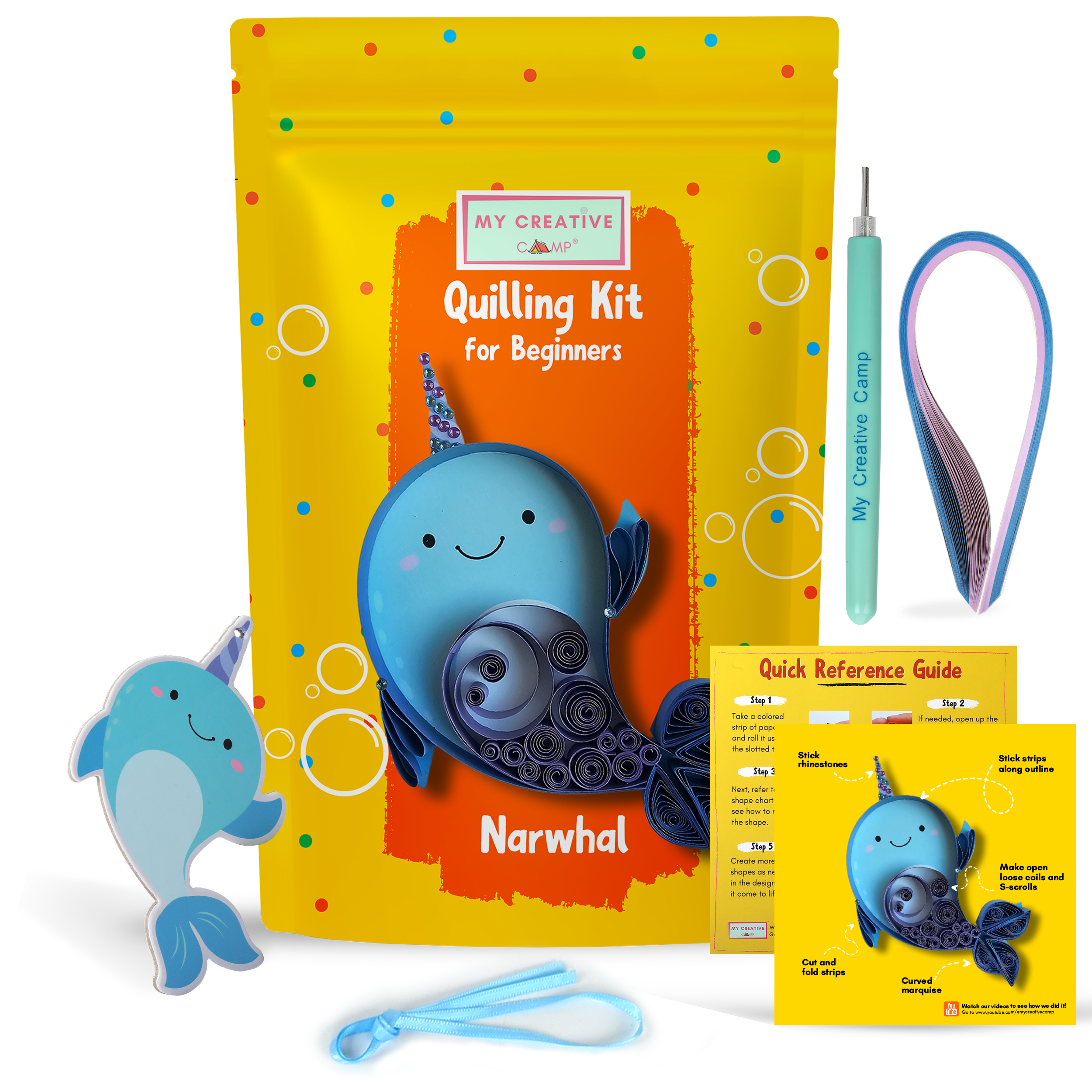 My Creative Camp Narwhal Quilling Kit