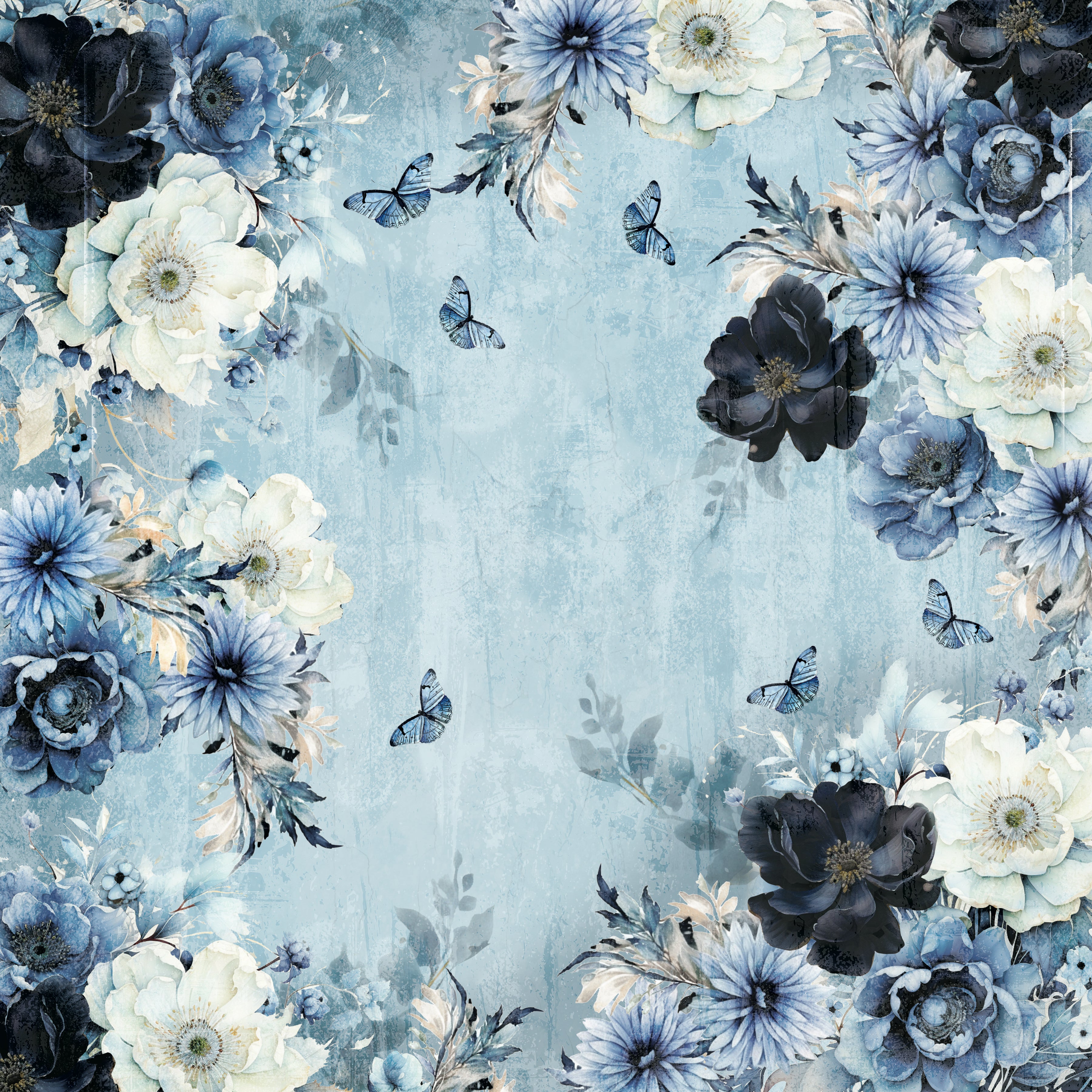 Nature's Garden - Midnight Floral - 12"x12" Paper Pad