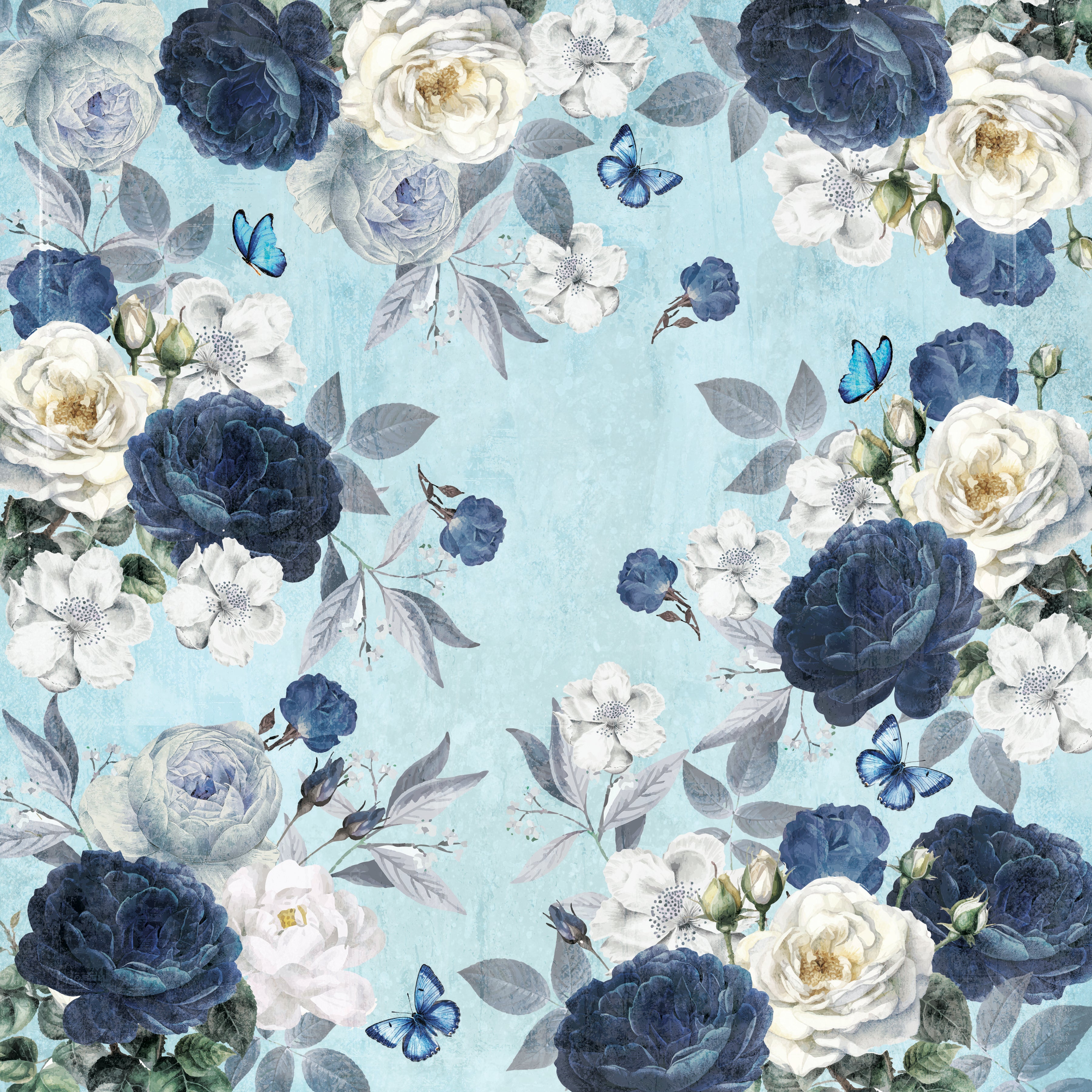 Nature's Garden - Midnight Floral - 6”x6” Paper Pad