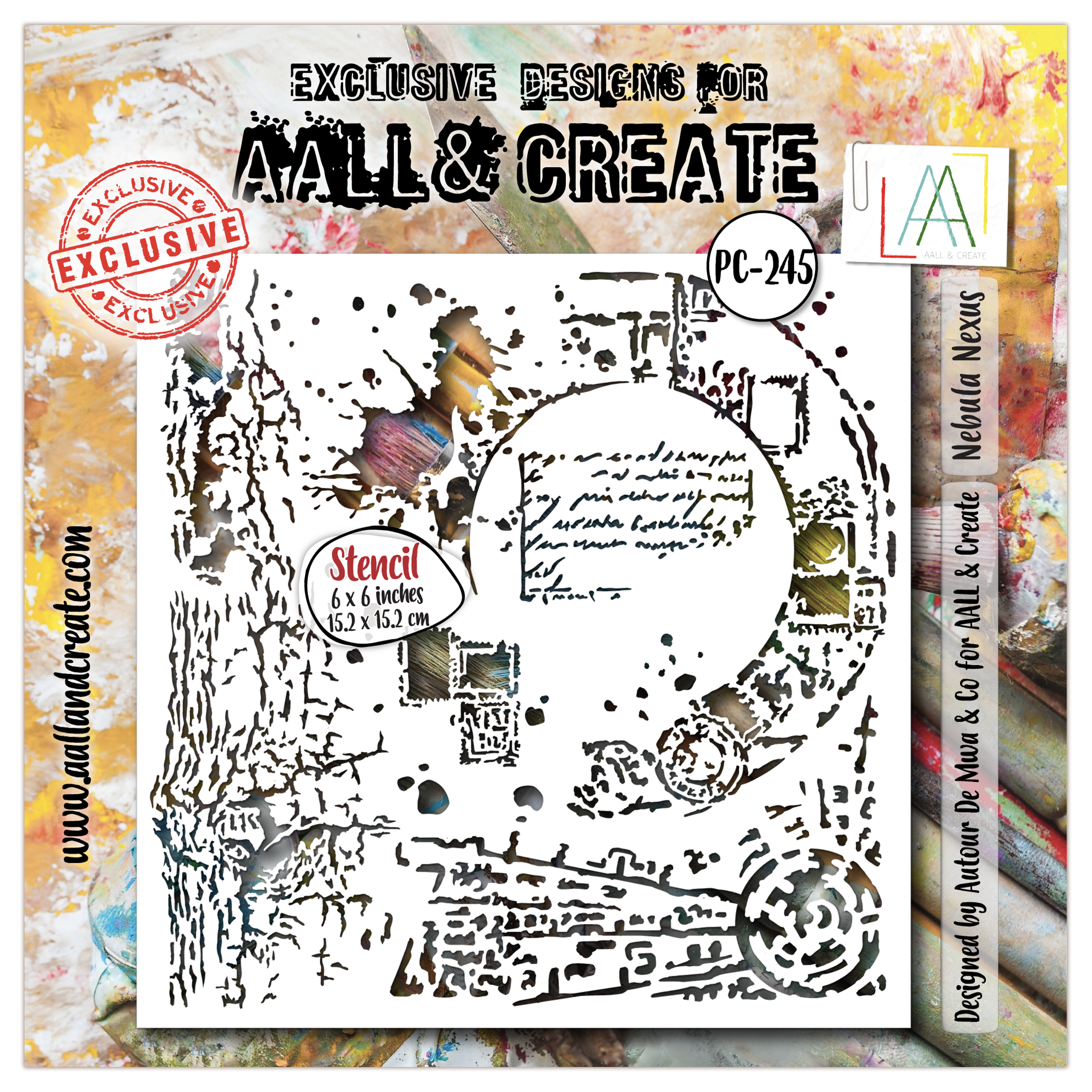 AALL and Create - 6"x6" Stencil - Nebula Nexus