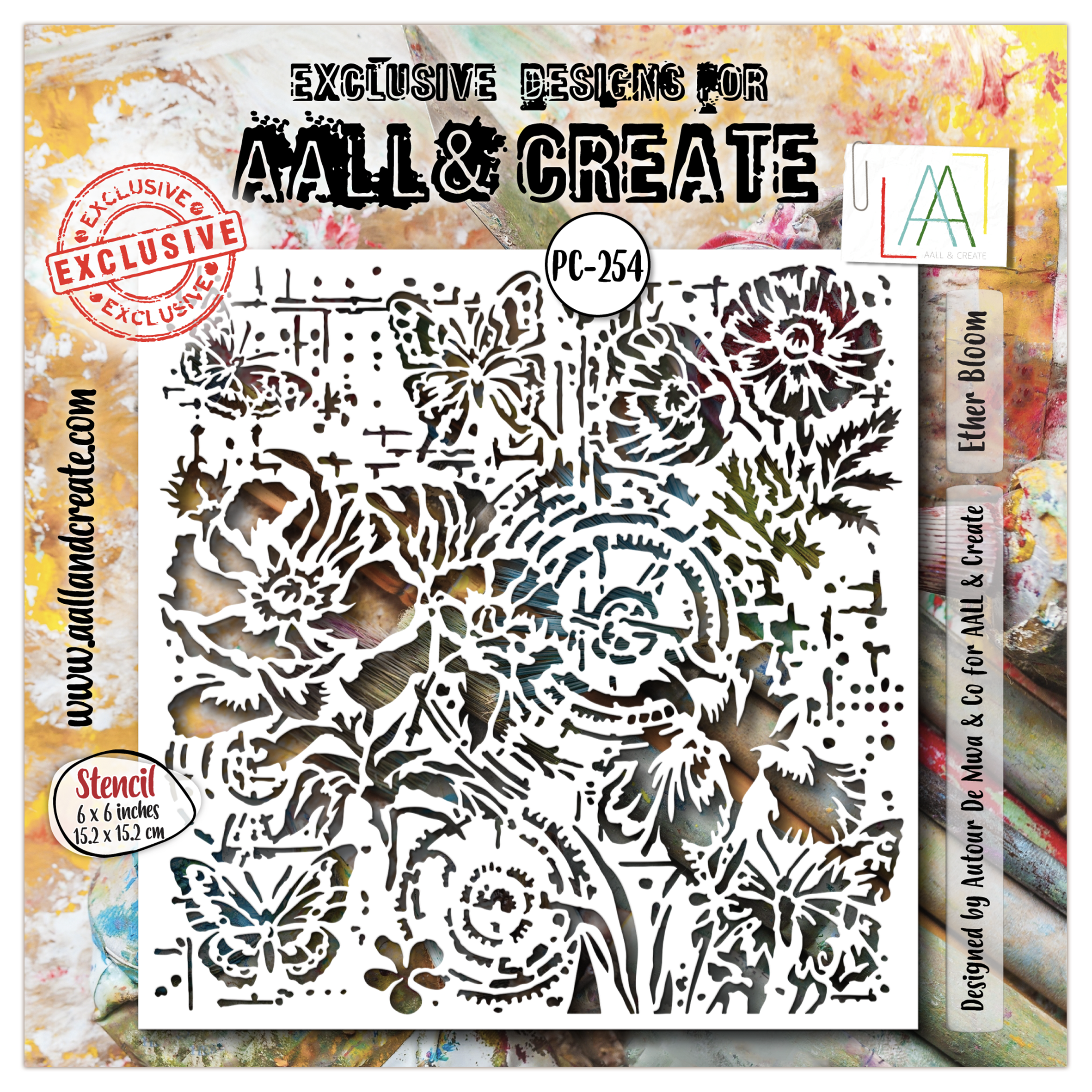 AALL and Create - 6"x6" Stencil - Ether Bloom