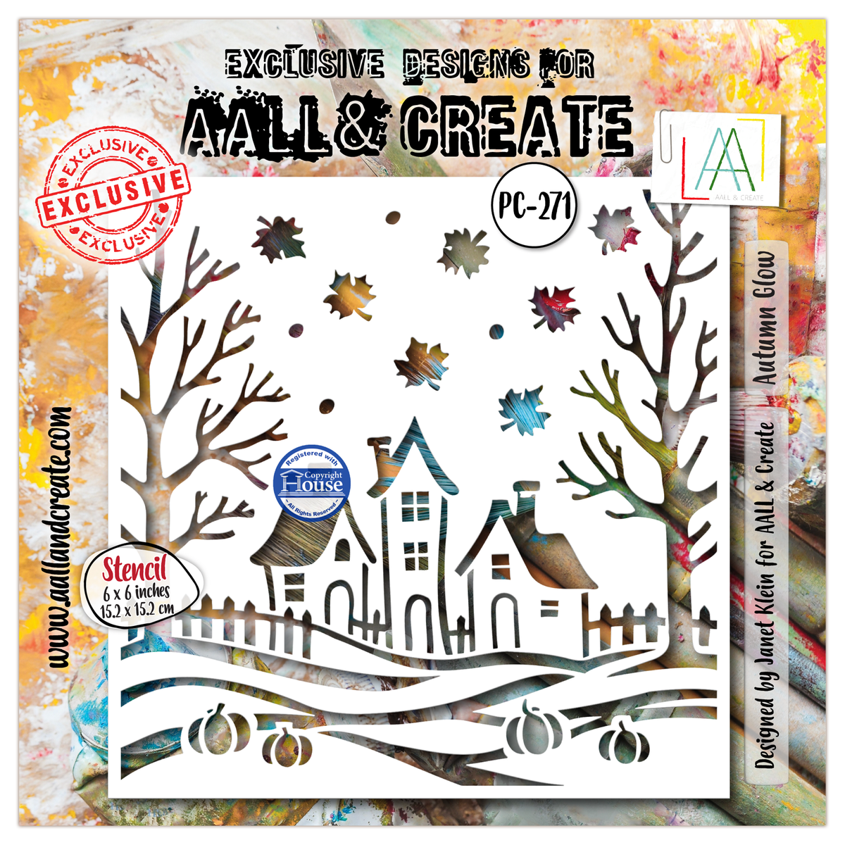 AALL and Create - 6"x6" Stencil - Autumn Glow