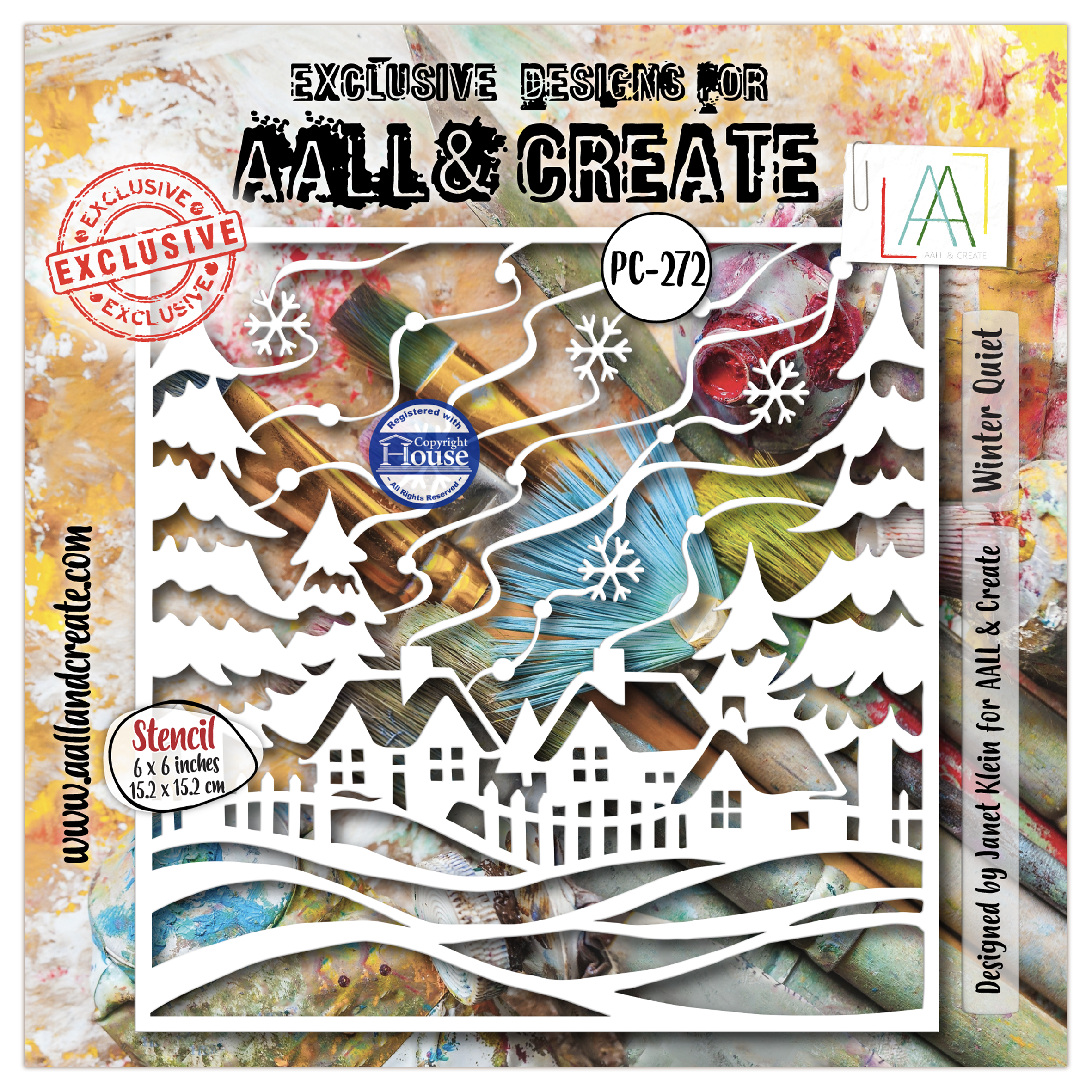 AALL and Create - 6"x6" Stencil - Winter Quiet