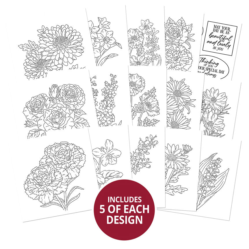 PRISM Colouring Pad of Flowers