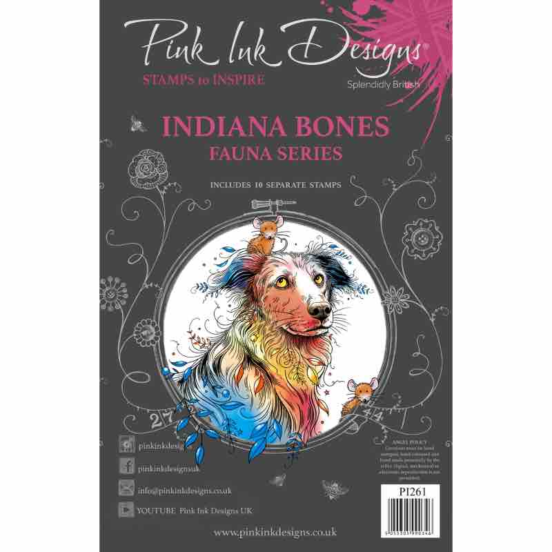 Pink Ink Designs Indiana Bones 6 in x 8 in Clear Stamp Set