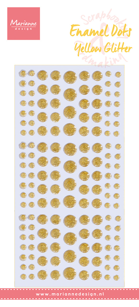 Marianne Design Enamel Dots - Yellow Glitter