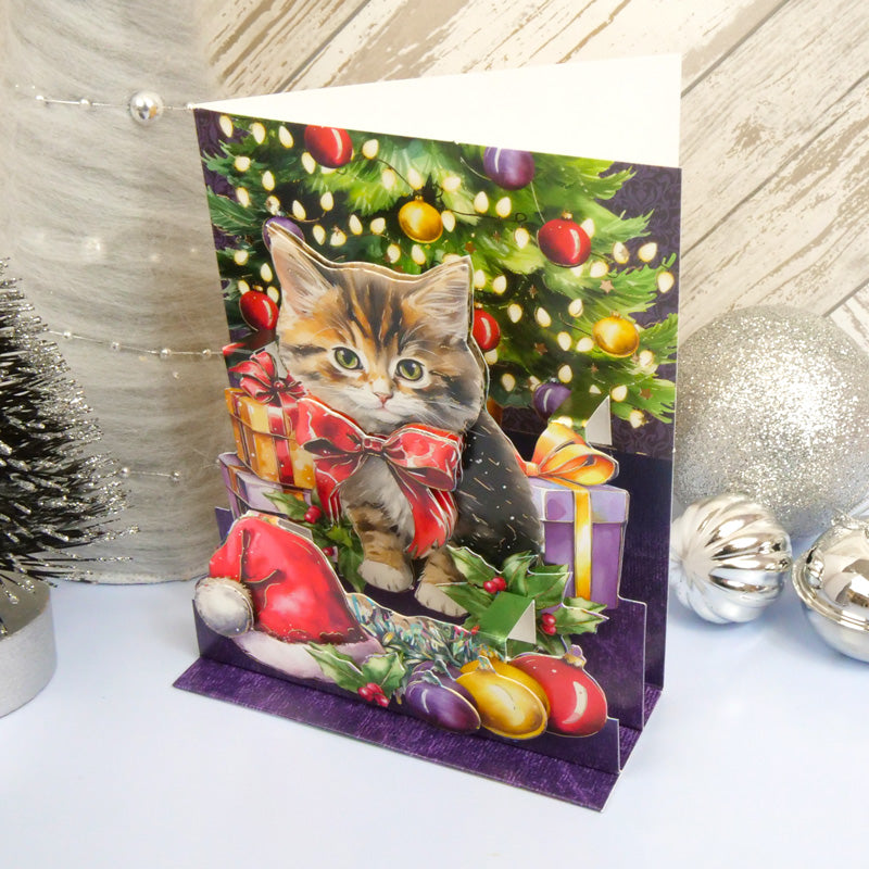 Pop-Up Stepper Card - Purr-fect Christmas