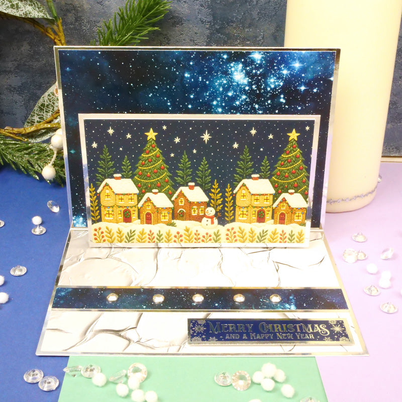 An Embroidered Christmas Square Pocket Pad