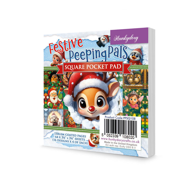 Festive Peeping Pals Square Pocket Pad