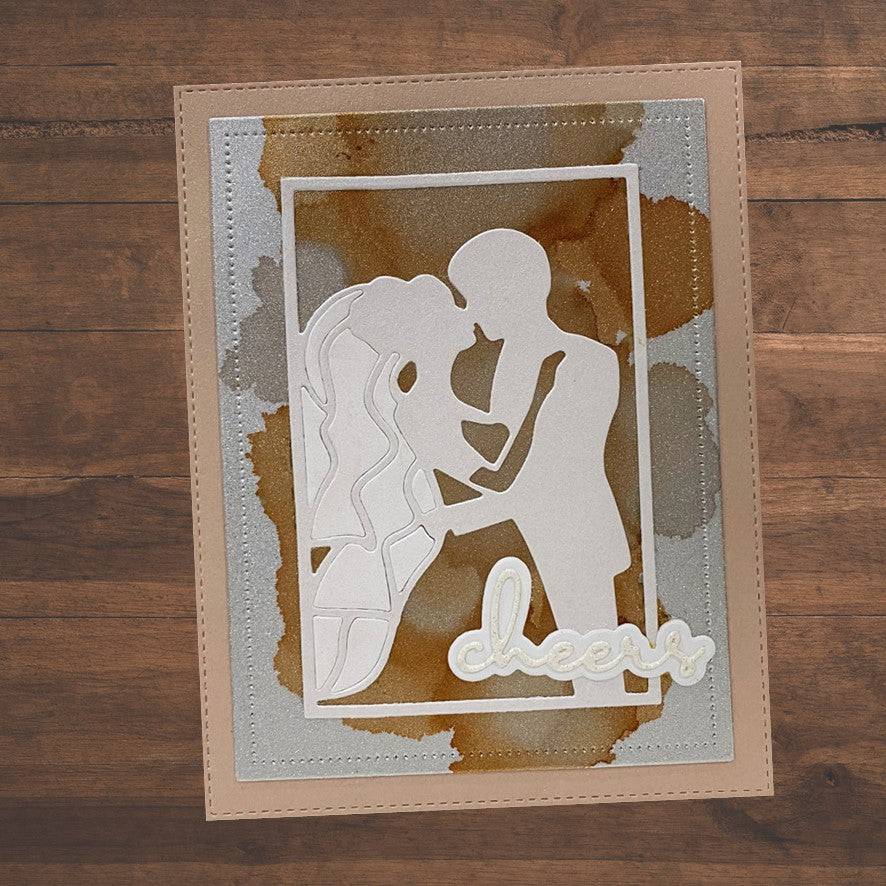 Wedding Kiss Frame Metal Cutting Die 21237