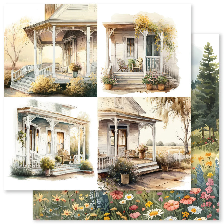 Farmhouse Friends Backgrounds C 12x12 Paper (12pc Bulk Pack) 32010