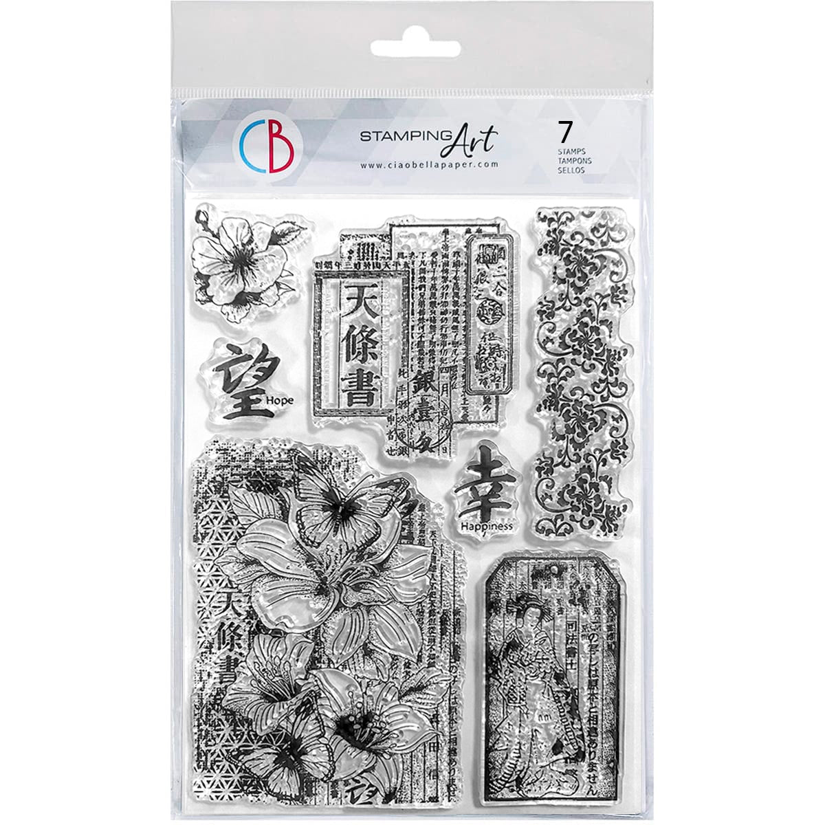 Clear Stamp Set 6"x8" Land Of The Rising Sun