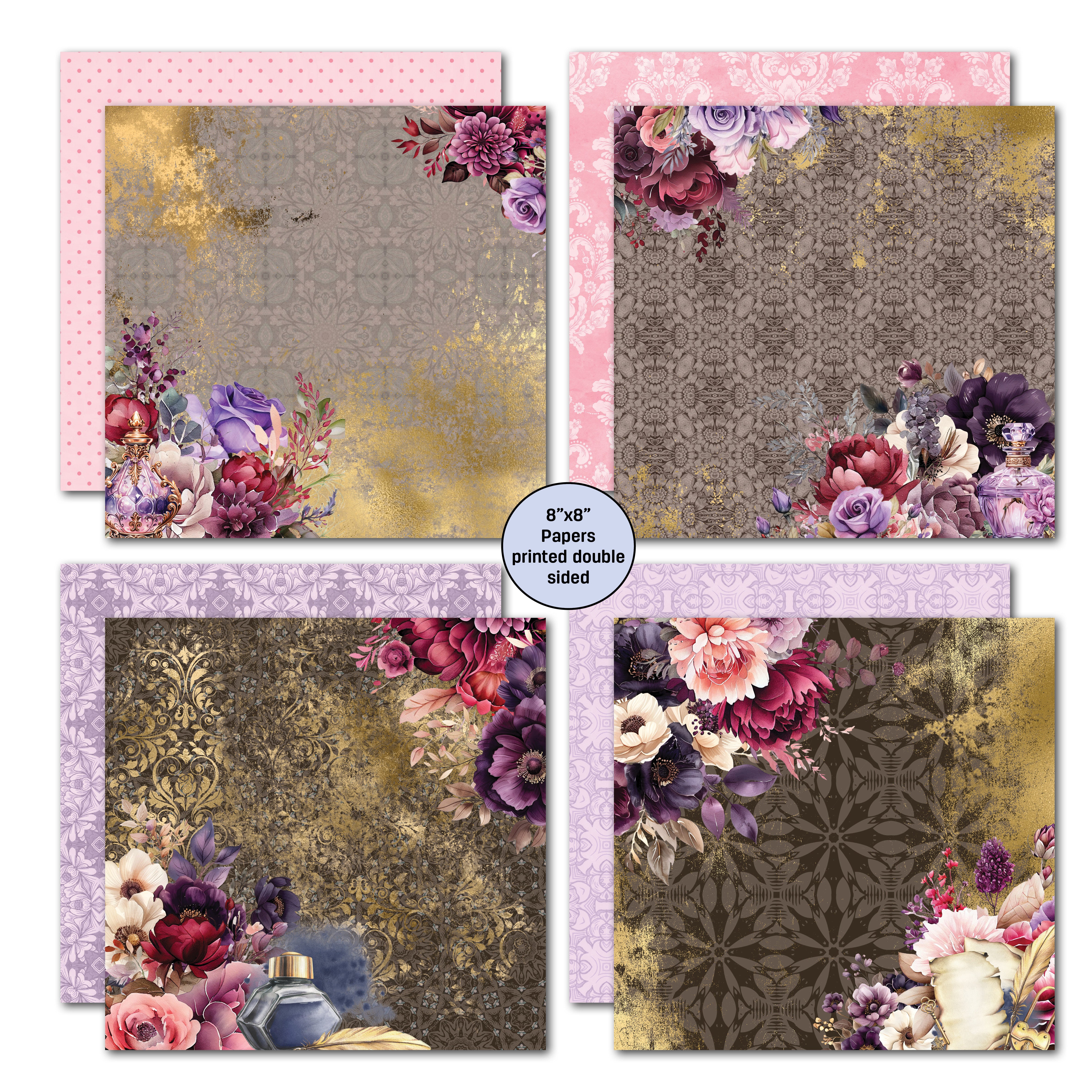 3Quarter Designs Petal Serenade 8x8 Paper Pack
