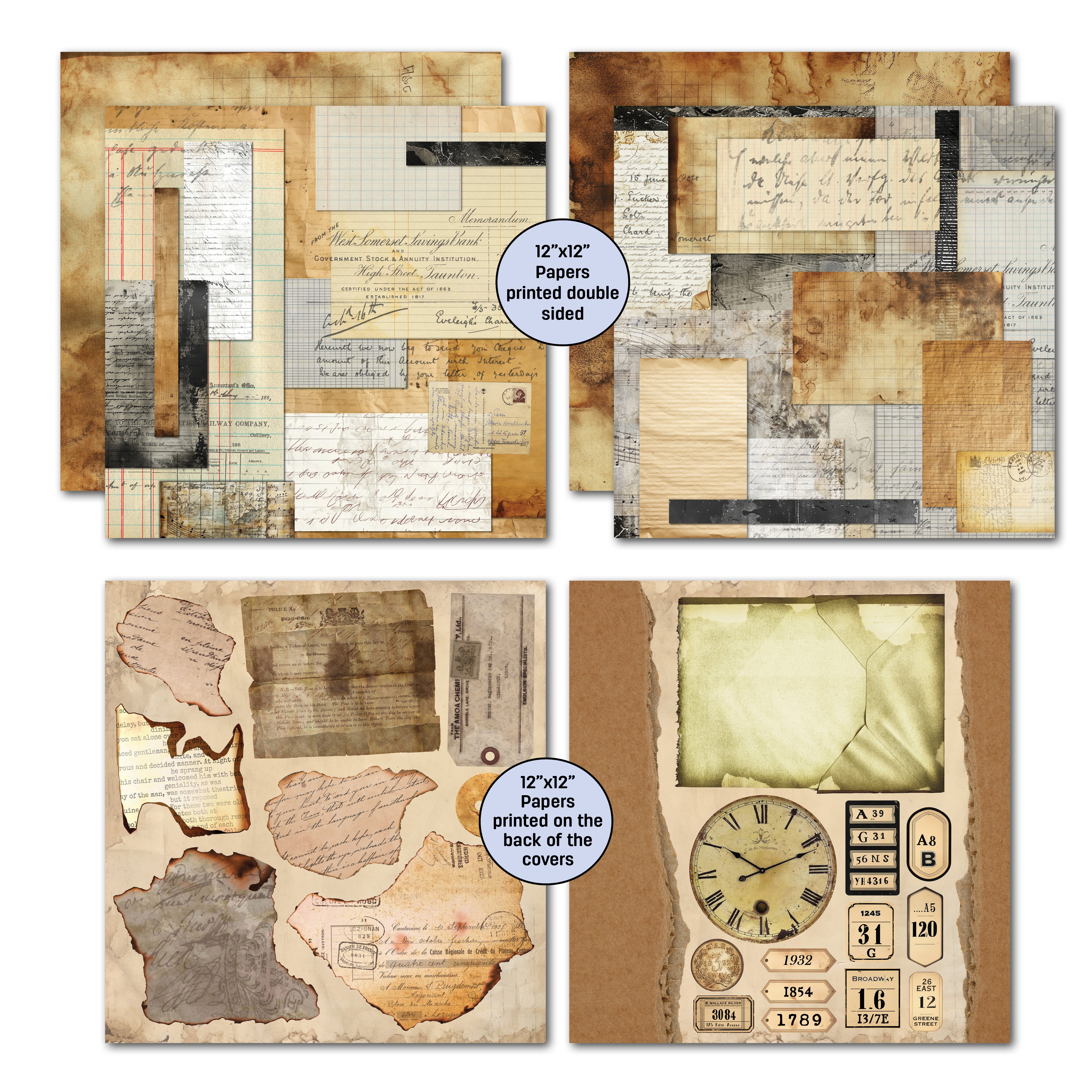 3Quarter Designs Paper Tales 12x12 Designer Paper & Diecuts Set