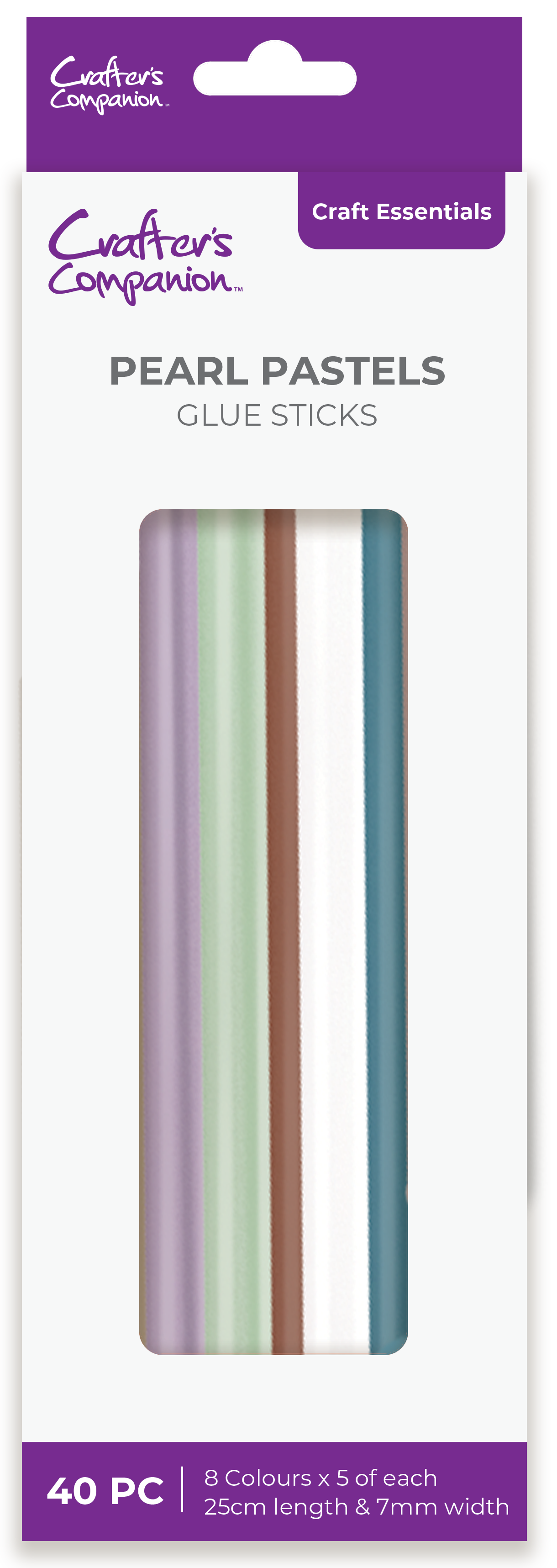 Crafter's Companion Glue Stick - Pearl Pastels - 40PC