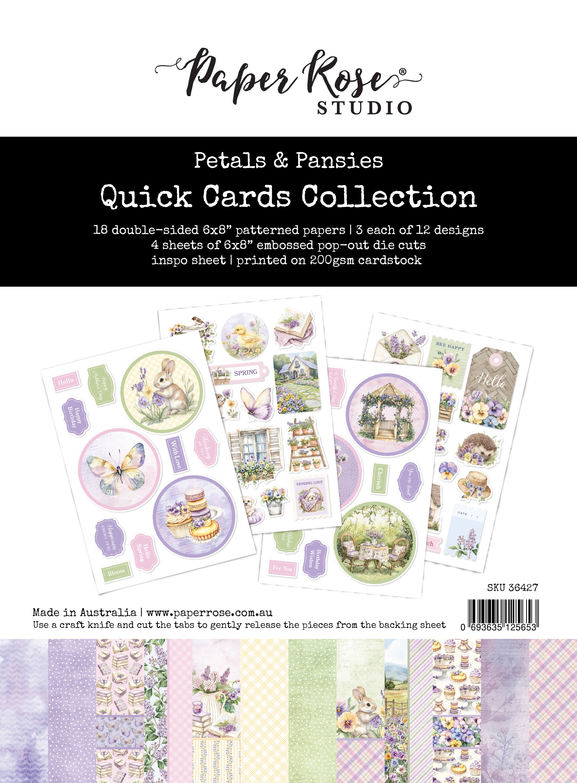 Petals & Pansies 6x8" Quick Cards Kit 36427