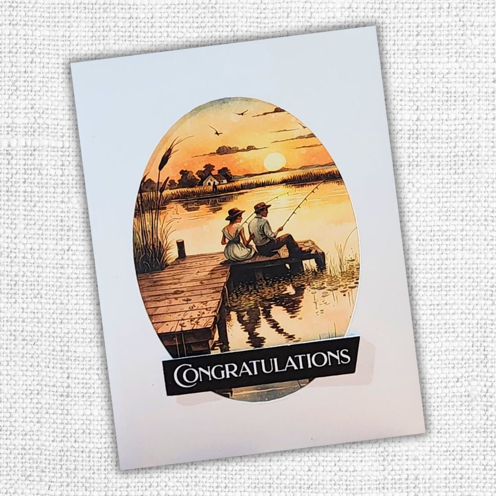 Oval Window Tri Fold White Card Bases - 4.25 x 5.5" - 10 pieces 34596