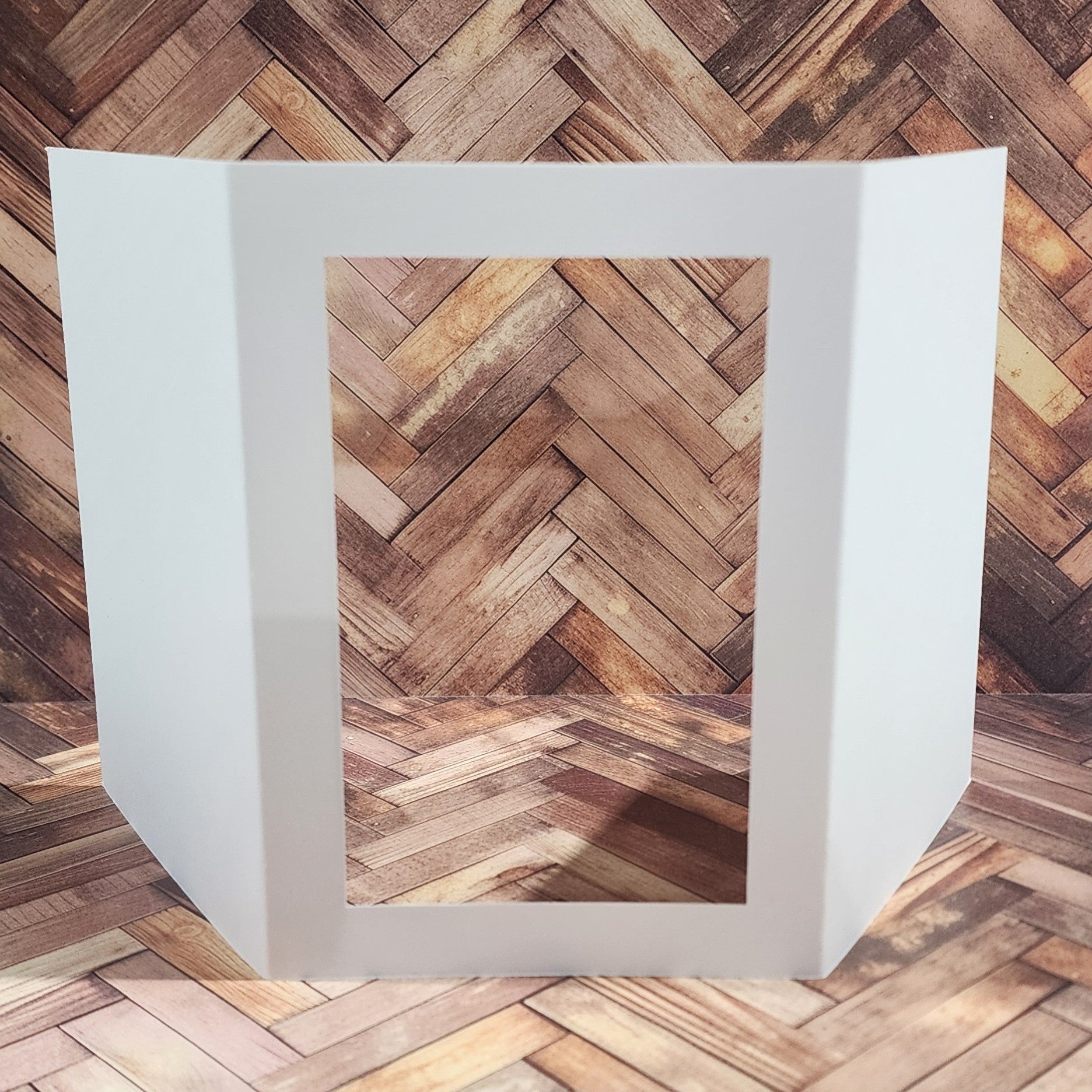 Rectangle Window Tri Fold White Card Bases - 105 x 148mm - 10 pieces 34593