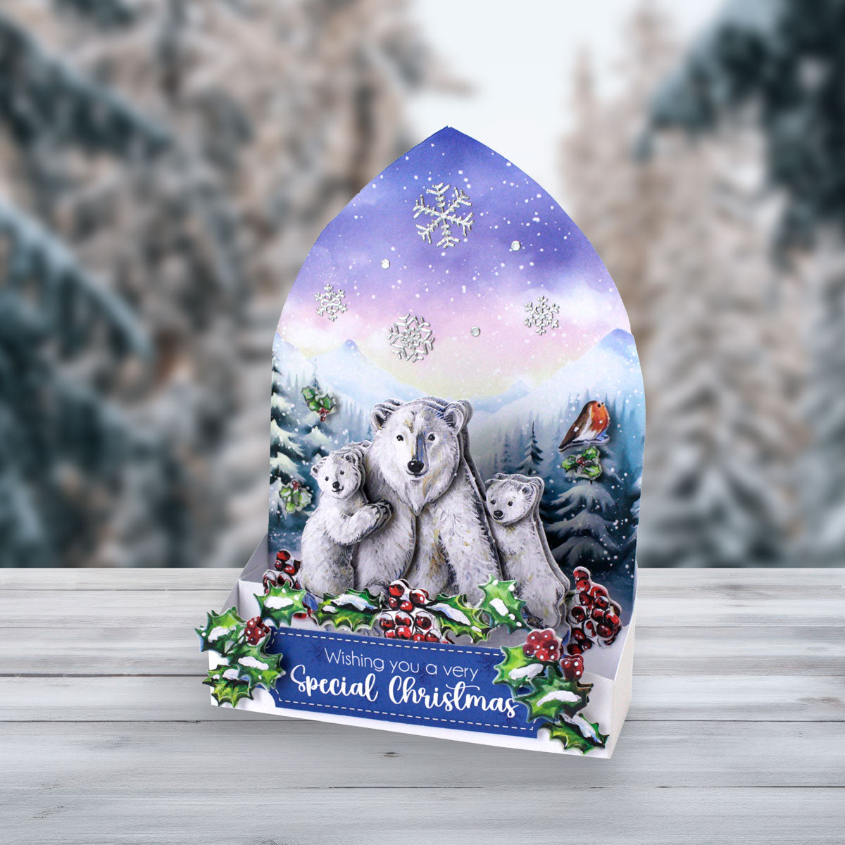 White Pointed Arch Pop Up Cards & Envelopes 137x98mm, Pack of 12