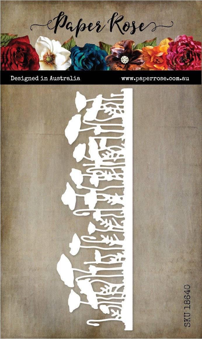 Poppy Field Border Metal Cutting Die 18640