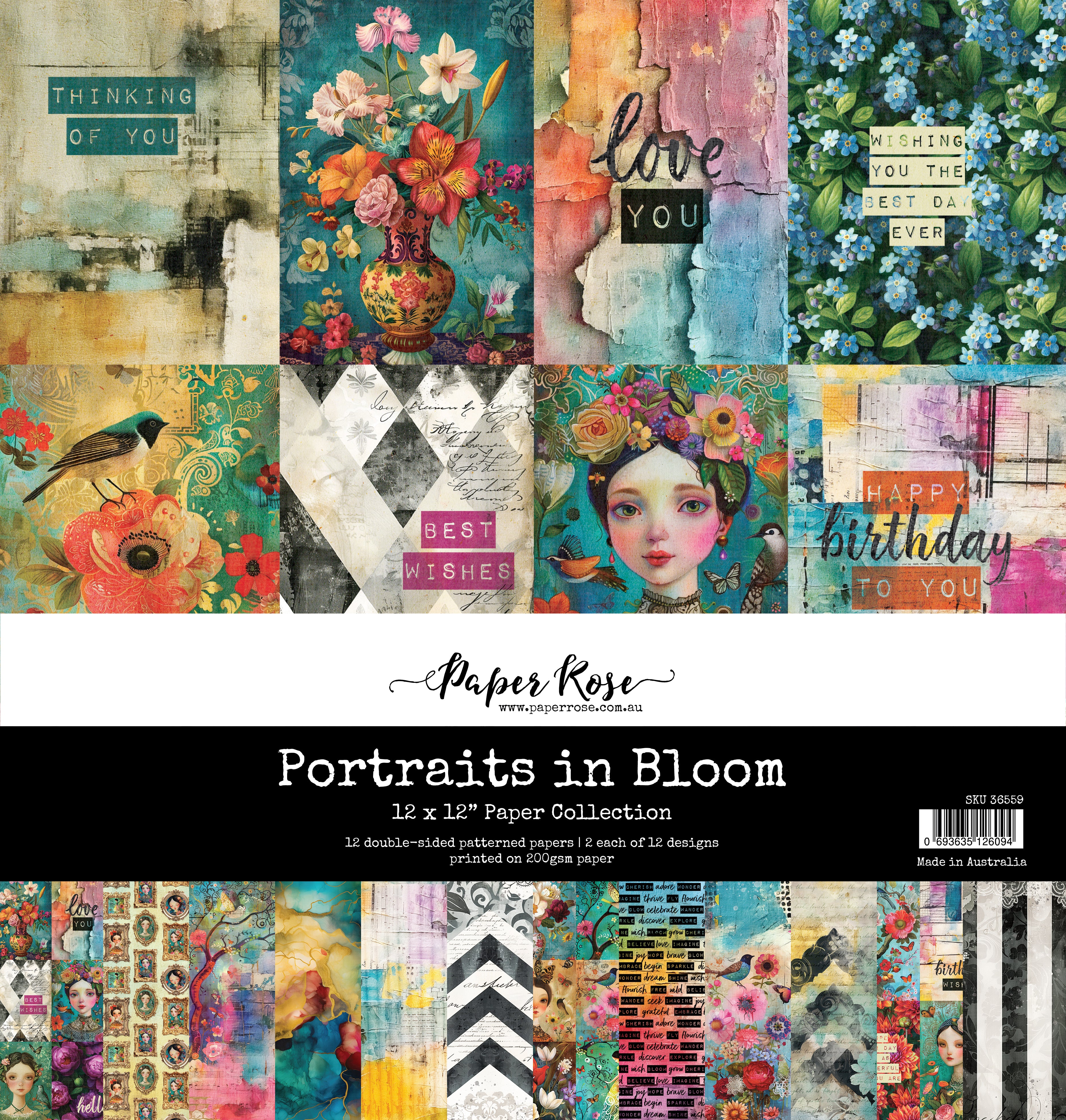 Portraits in Bloom 12x12 Paper Collection 36559