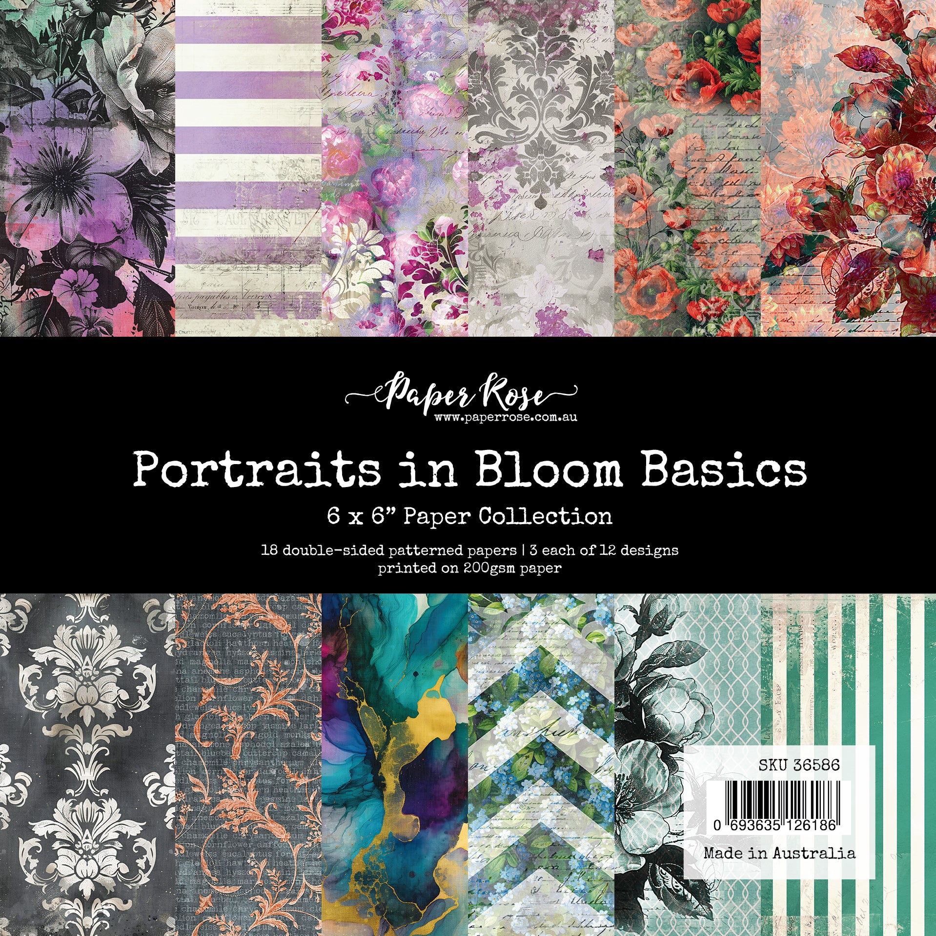 Portraits in Bloom Basics 6x6 Paper Collection 36586