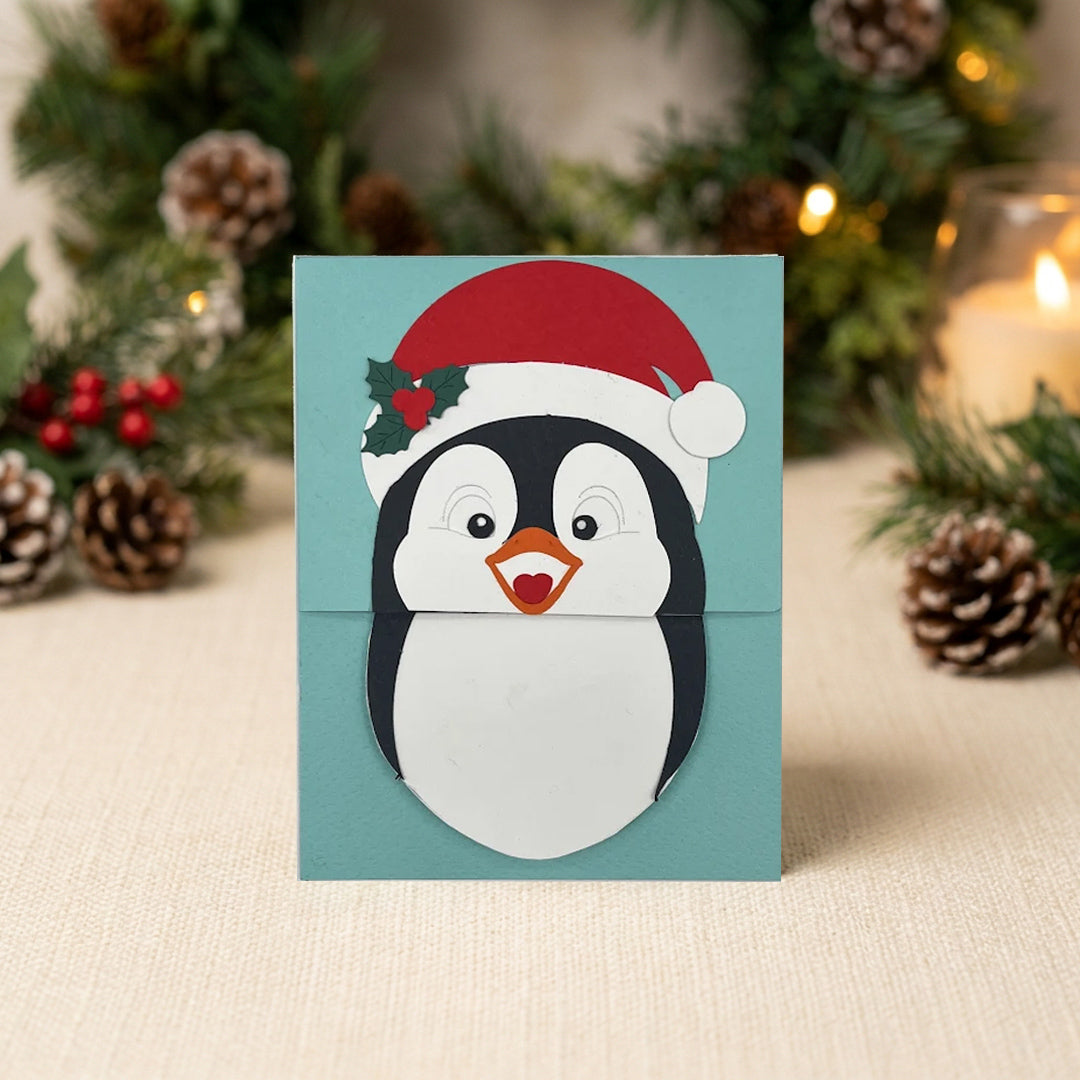 CrafTreat Card Blank - Pull Reveal Winter Friends 3 pcs