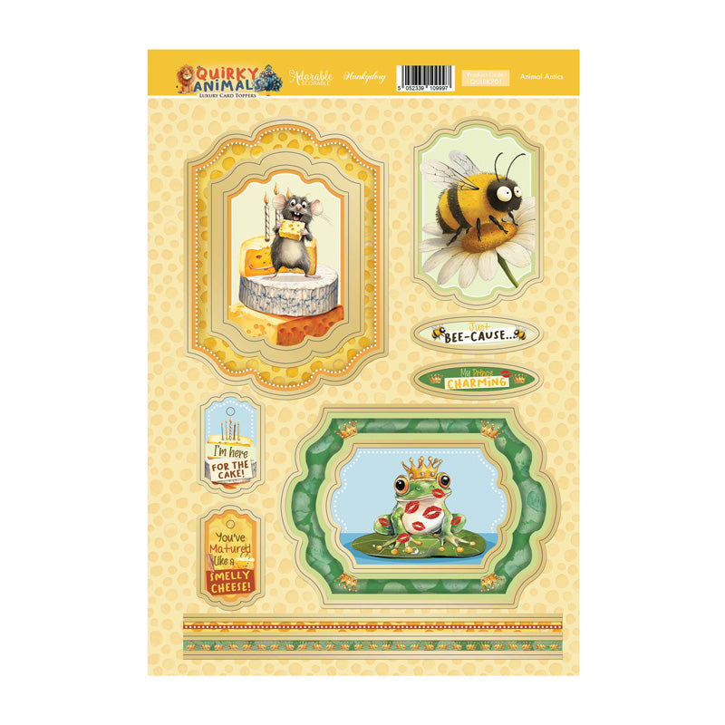 Animal Antics Luxury Card Topper Sheet